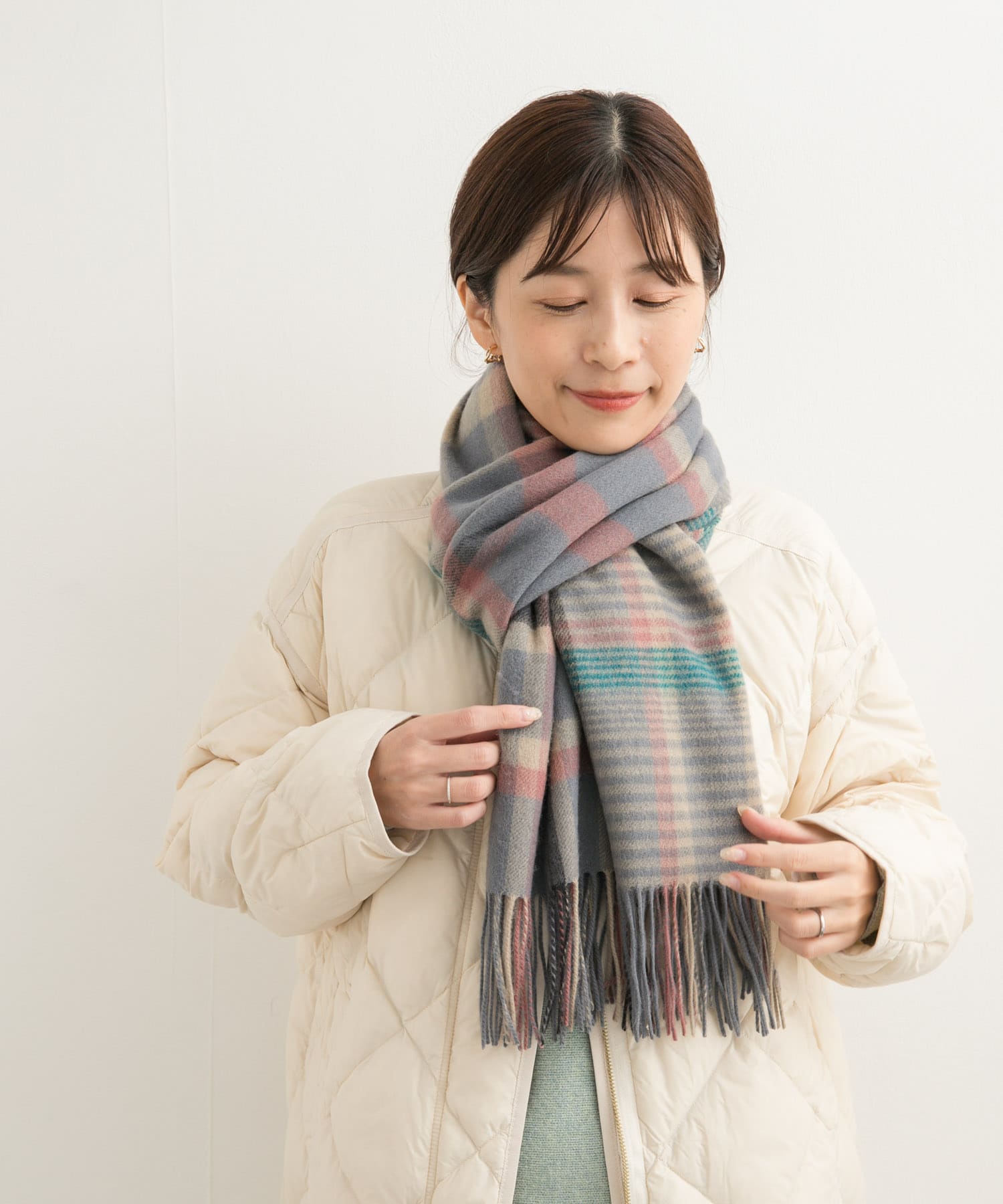 ウールチェックストール(one RED): ファッション雑貨｜URBAN RESEARCH