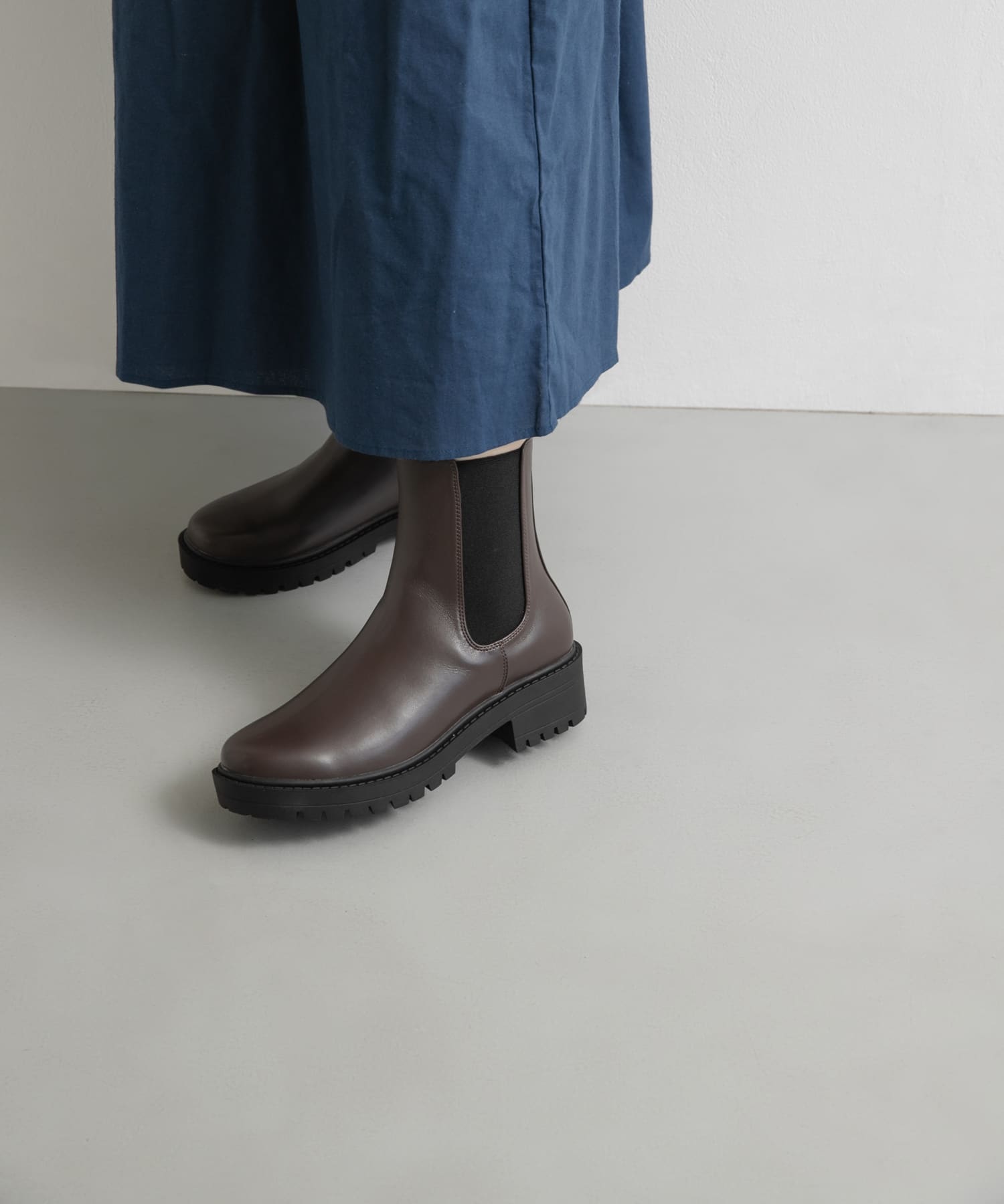 トラックソールブーツ BROWN 36