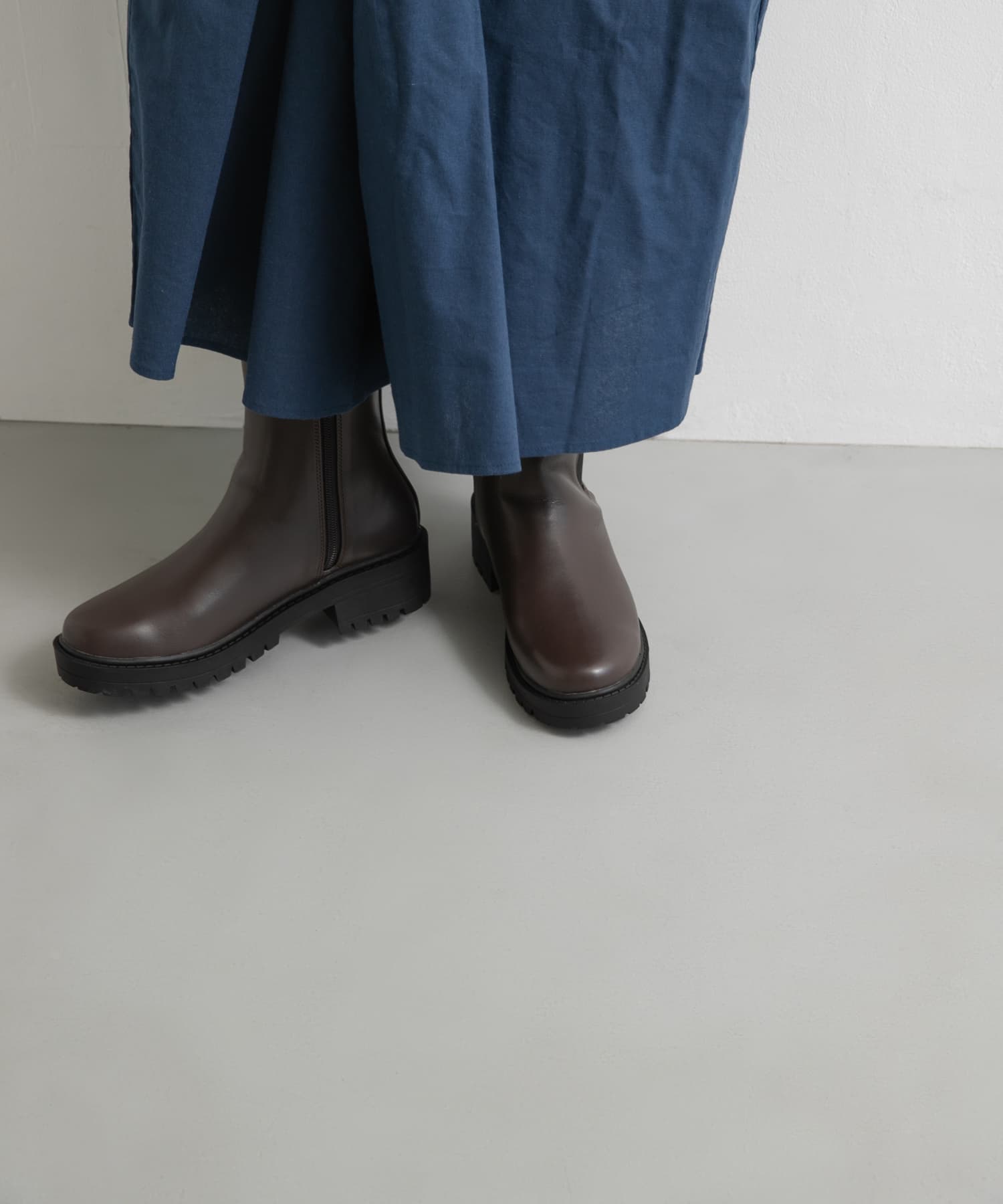 トラックソールブーツ BROWN 36