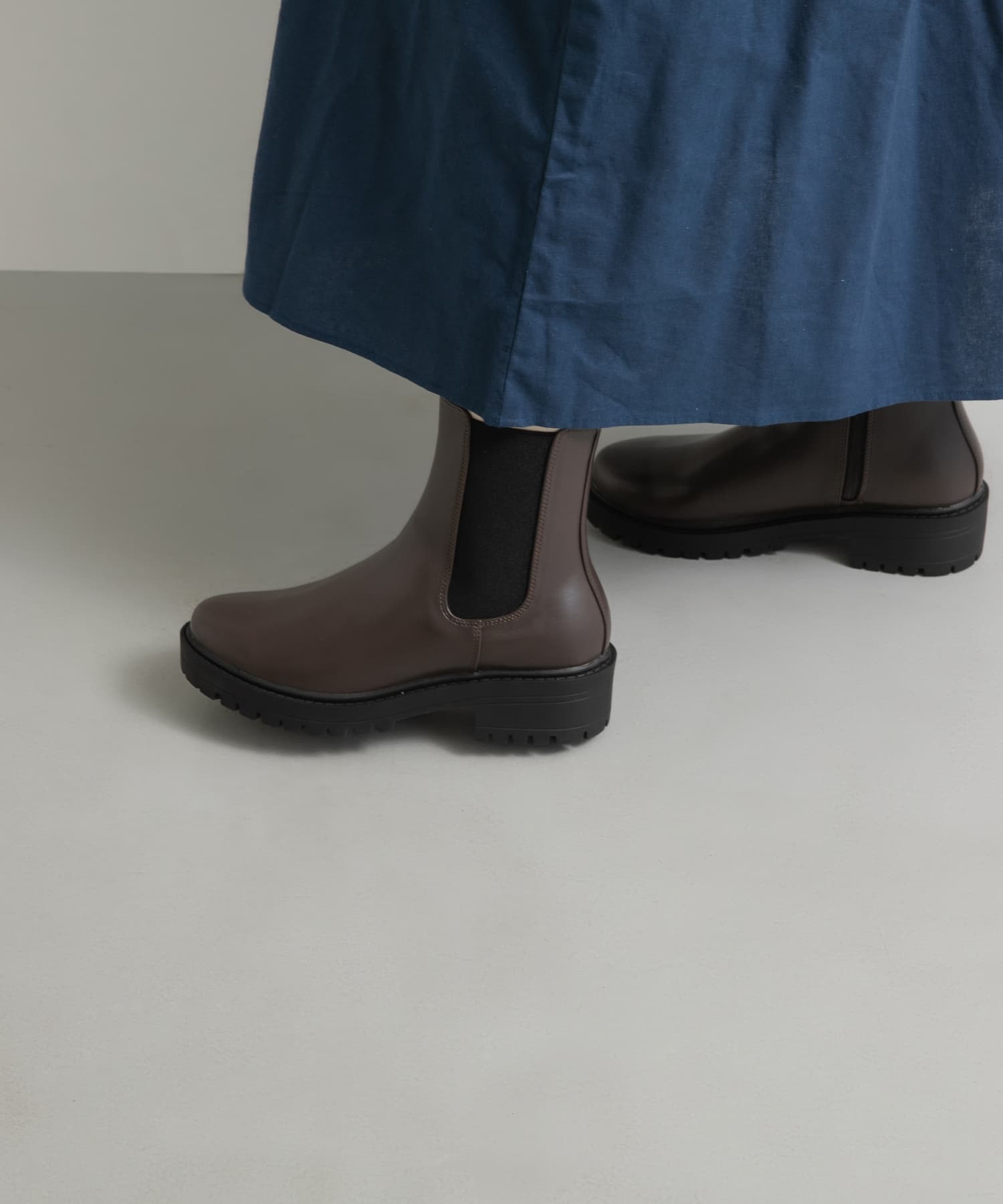 トラックソールブーツ BROWN 36