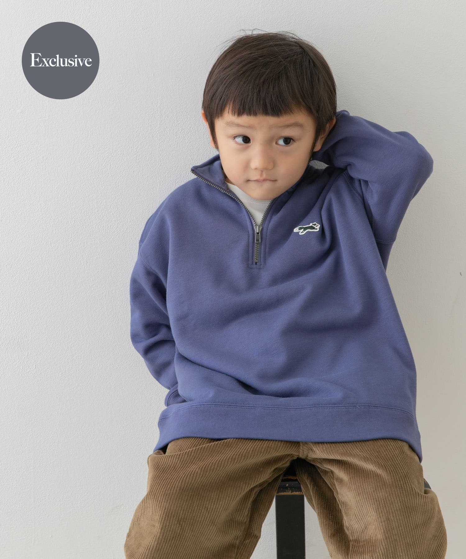 『親子リンク』『別注』PENNEYS×DOORS　THE FOX 裏毛ハーフジップ(KIDS)
