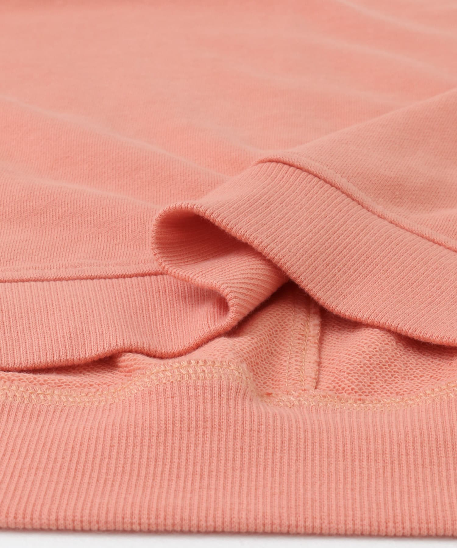 裏毛クルーネック切替スウェット(KIDS) SALMONPINK 105
