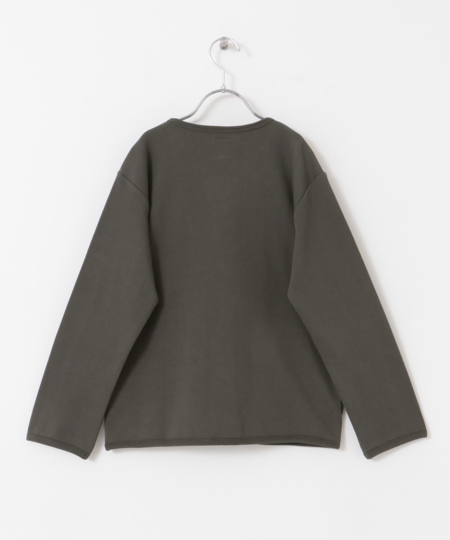 裏毛Vネックカーディガン(KIDS) CHARCOAL 150