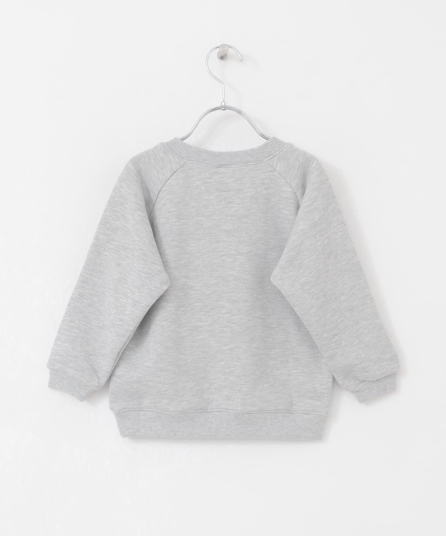 『親子リンク』パイル刺繍ロゴスウェット(KIDS) TOP GRAY 105
