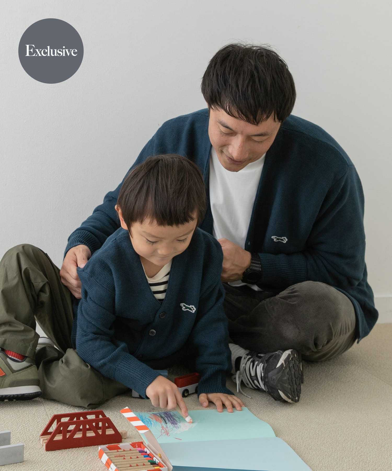 『親子リンク』『別注』PENNEYS×DOORS　THE FOX Vネックカーディガン(KIDS)