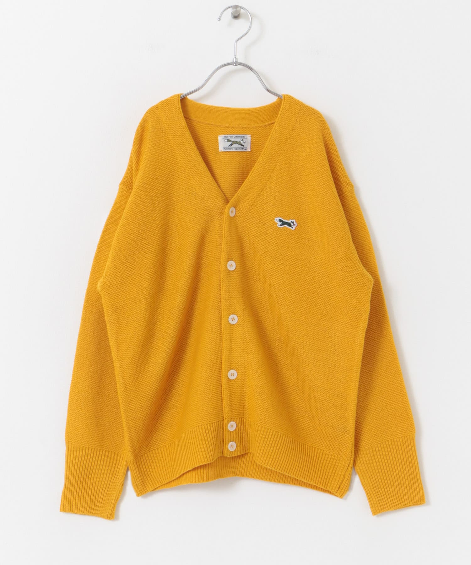 『親子リンク』『別注』PENNEYS×DOORS　THE FOX Vネックカーディガン(KIDS) MUSTARD 150
