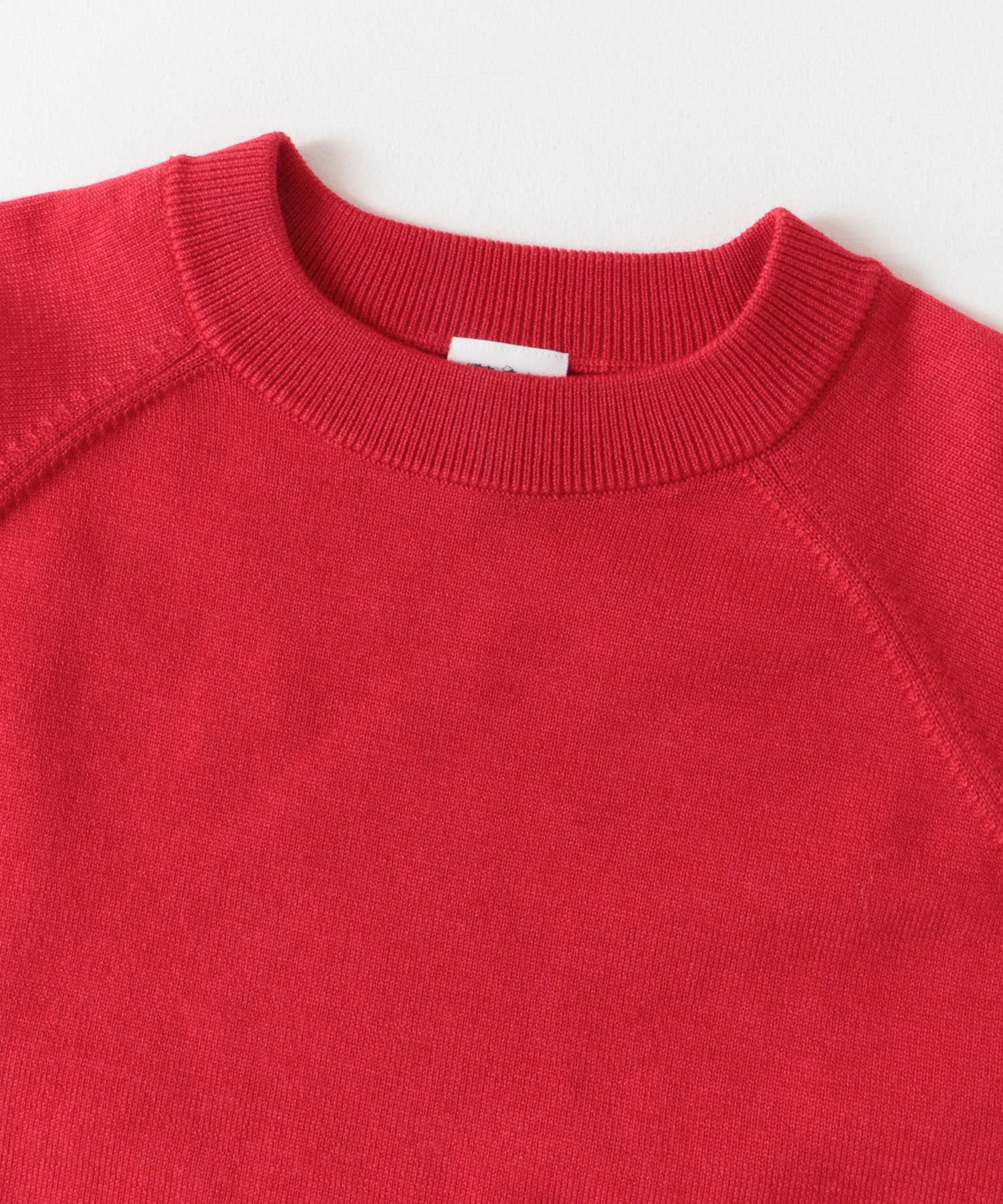 『洗濯可』ウーステッドヤーン配色ニット(KIDS) RED 105