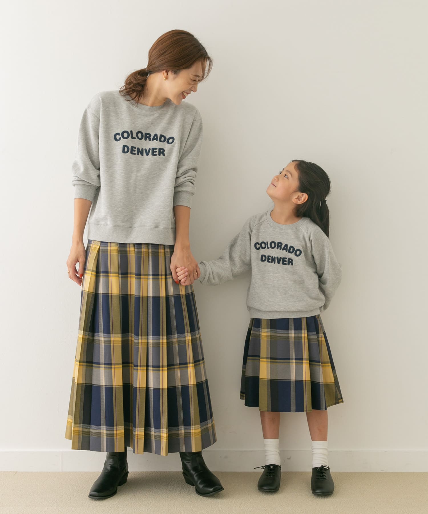 『親子リンク』カラーチェックスカート(KIDS)