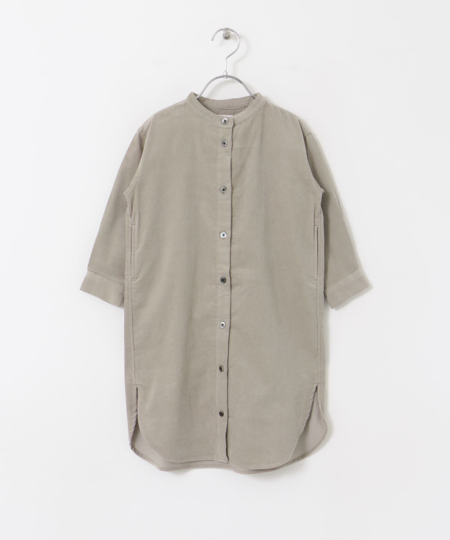 『親子リンク』『UR TECH』コーデュロイシャツワンピース(KIDS) GREIGE 105