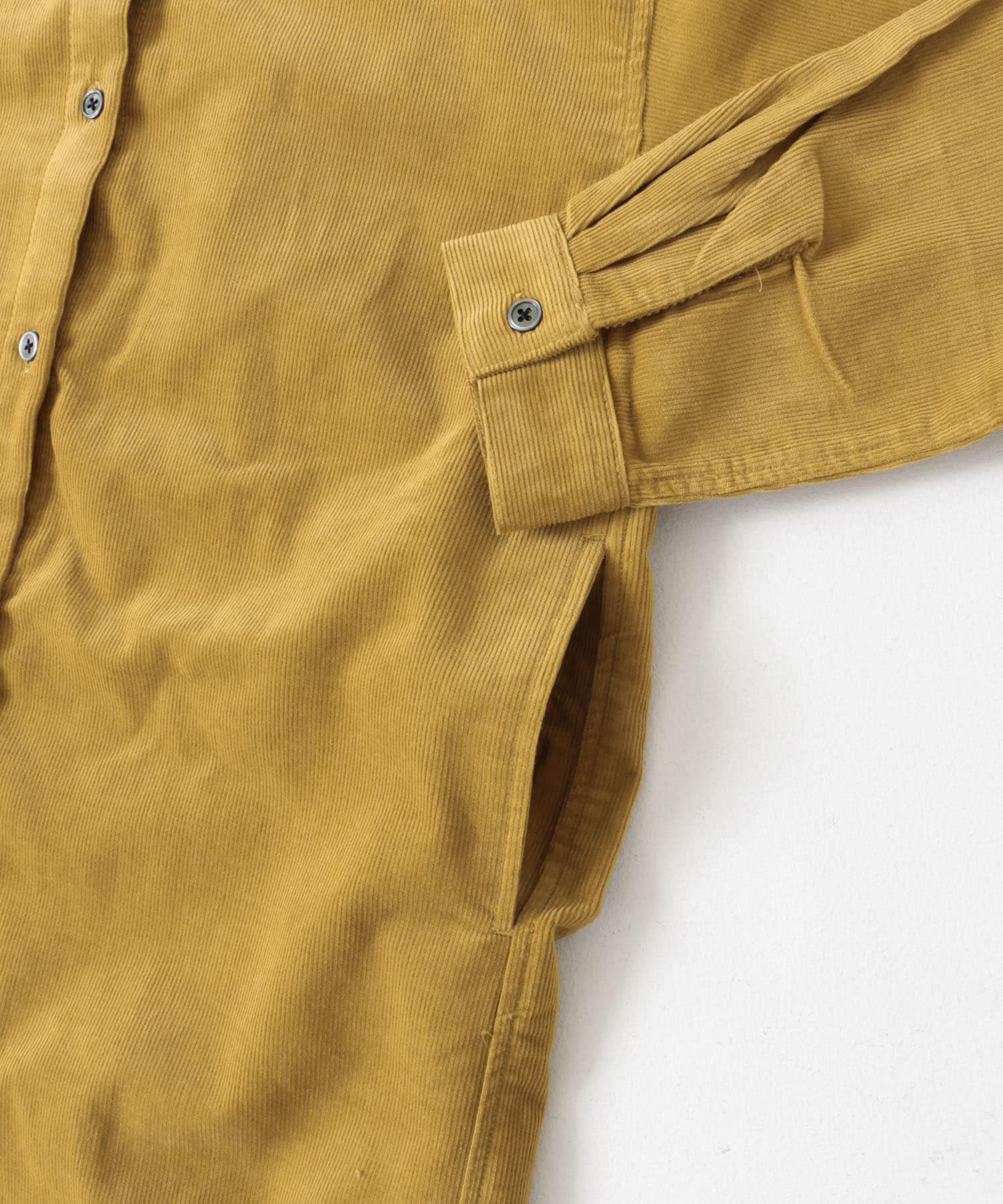『親子リンク』『UR TECH』コーデュロイシャツワンピース(KIDS) MUSTARD 105