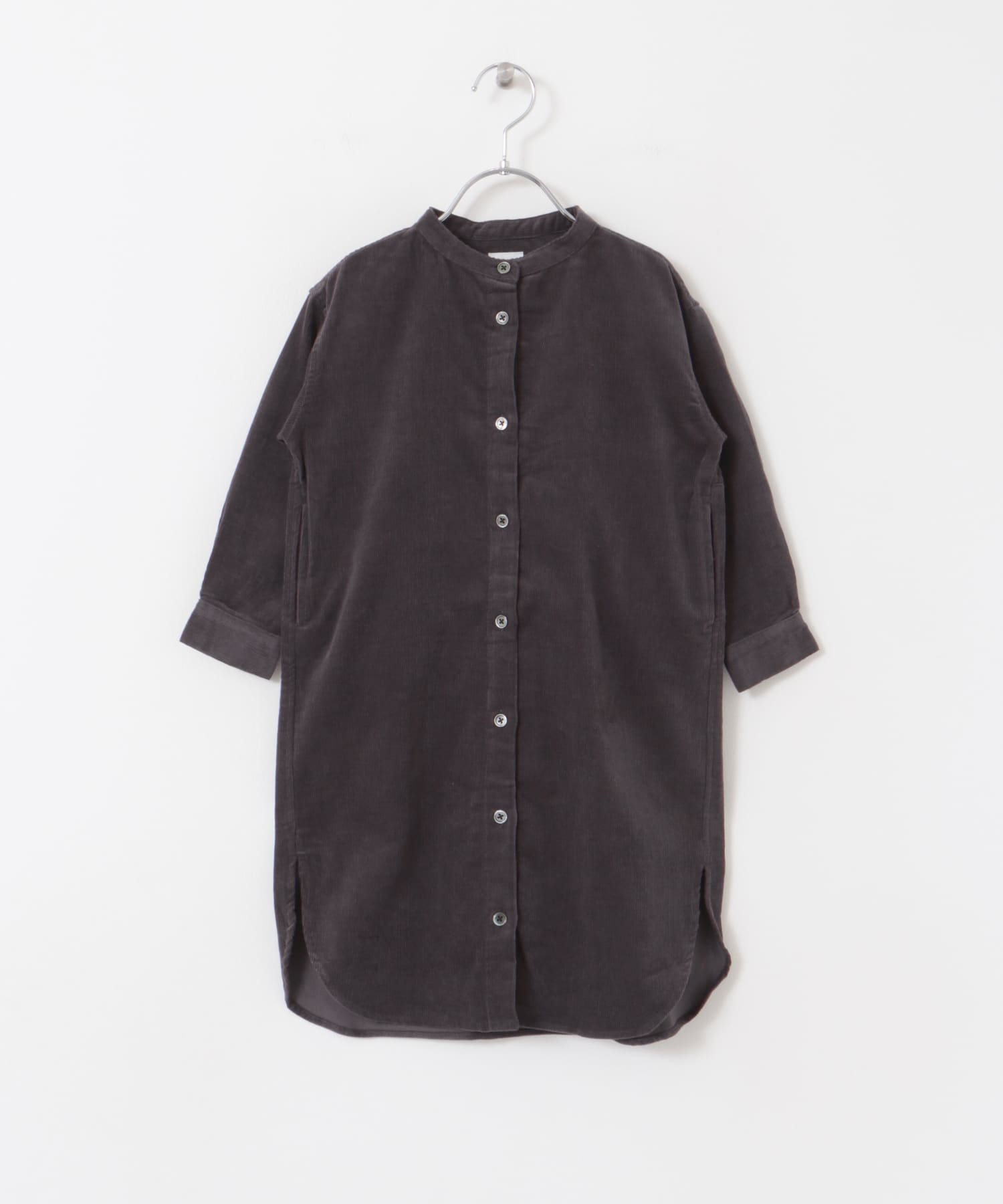 『親子リンク』『UR TECH』コーデュロイシャツワンピース(KIDS) GRAY 105