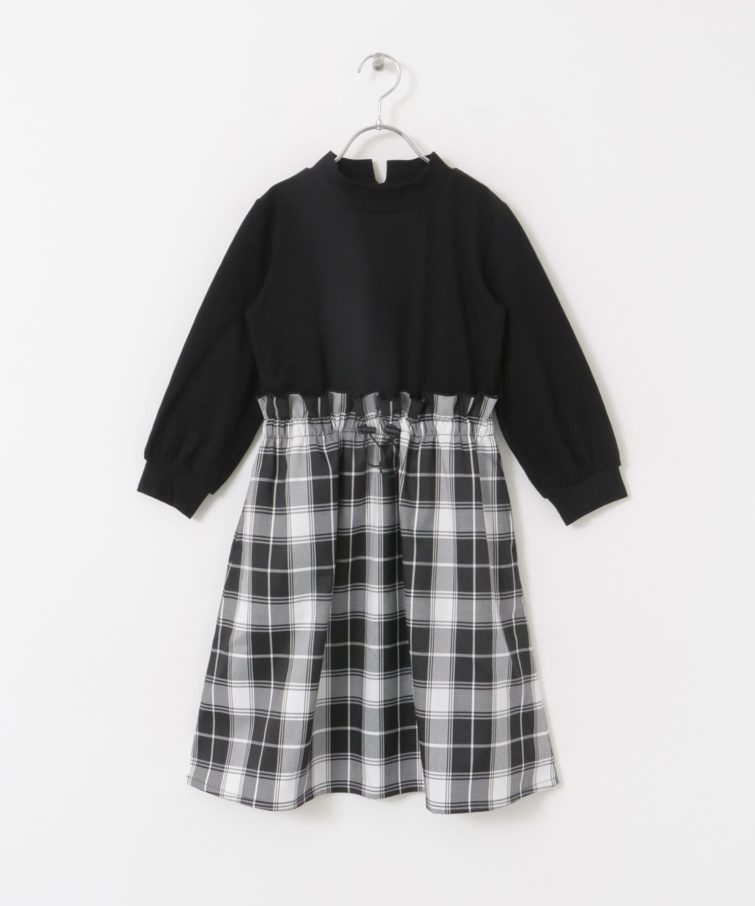 ドロストドッキングワンピース(KIDS) BLACK 105