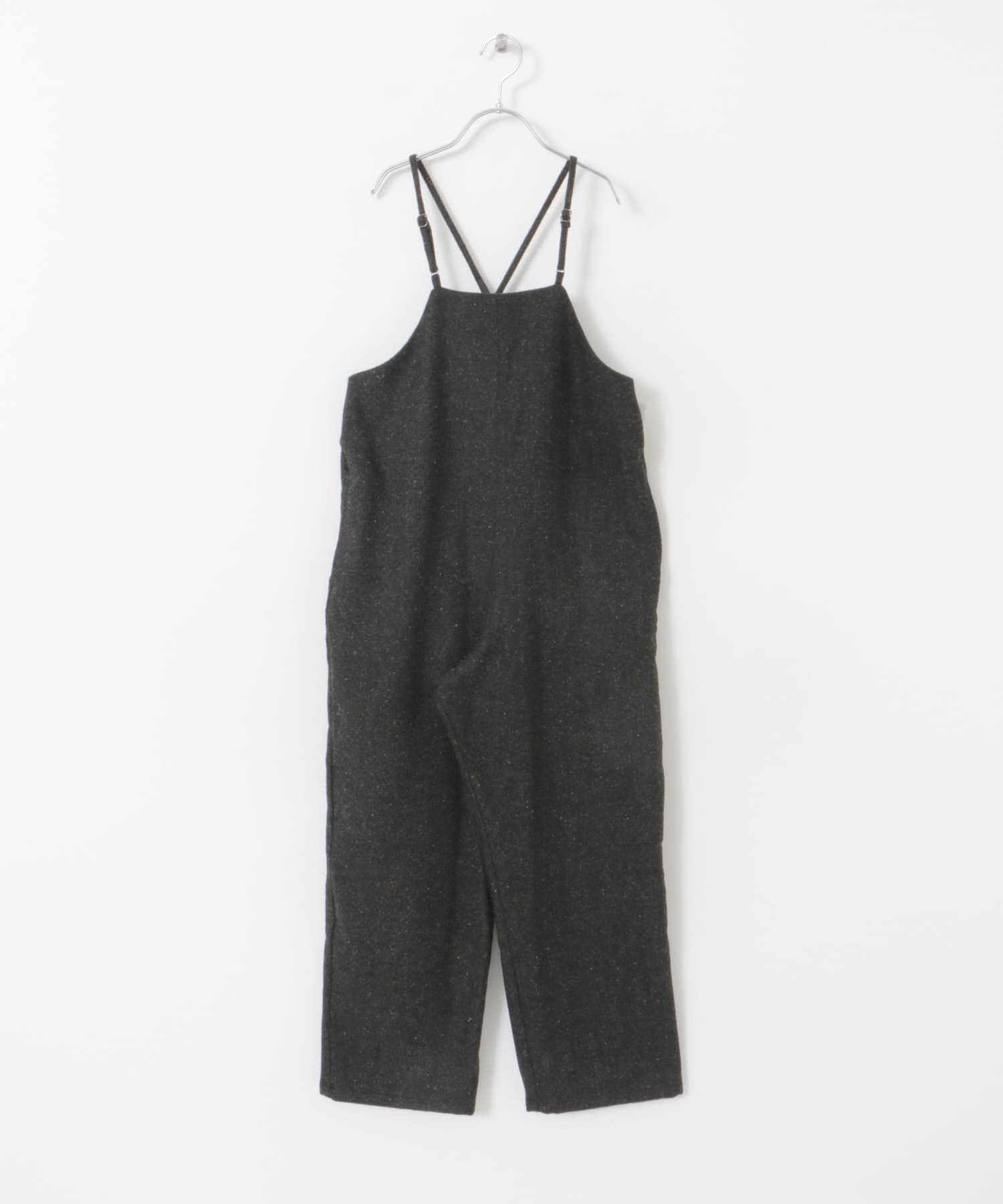 『親子リンク』『WEB/一部店舗限定』ネップツイードサロペット(KIDS) CHARCOAL 150