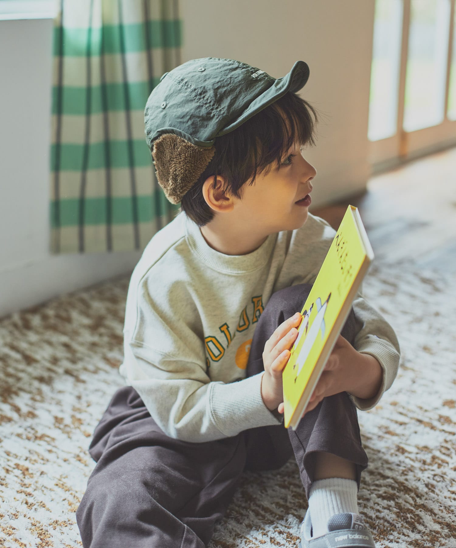 『撥水』耳当て付きキャップ(KIDS)