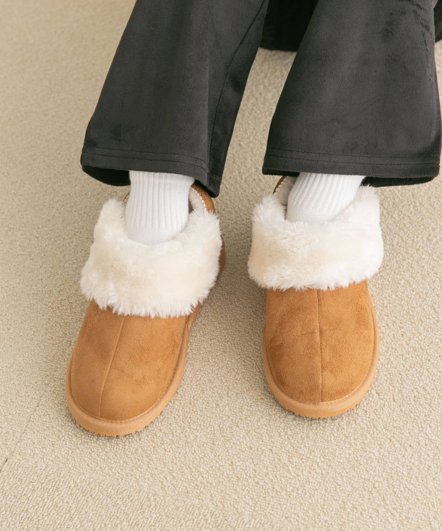 ショートムートンブーツ(KIDS) BROWN 18
