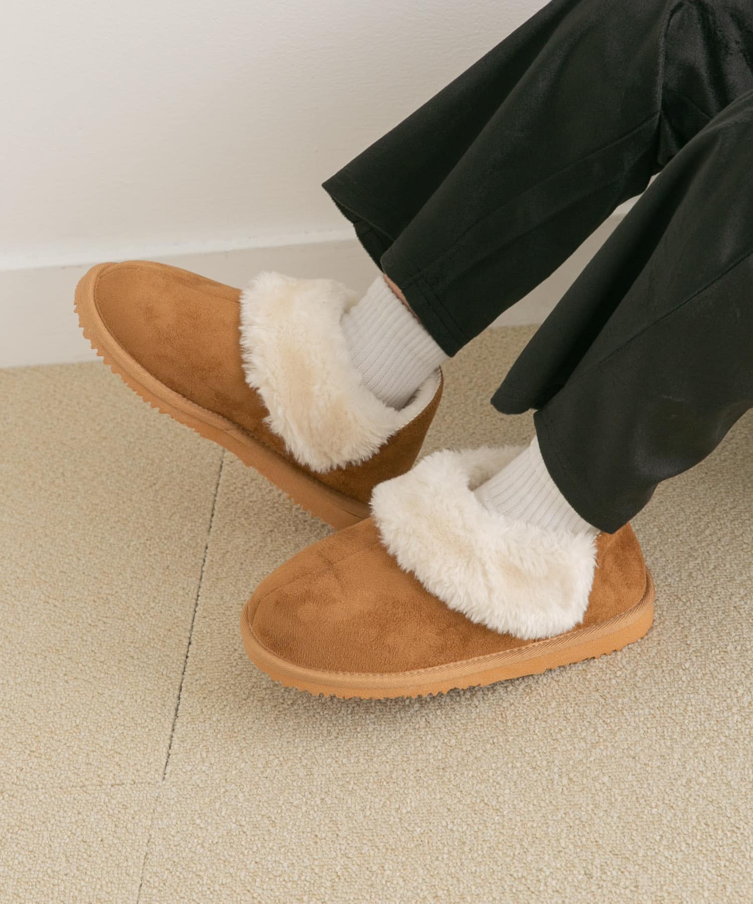ショートムートンブーツ(KIDS) BROWN 18