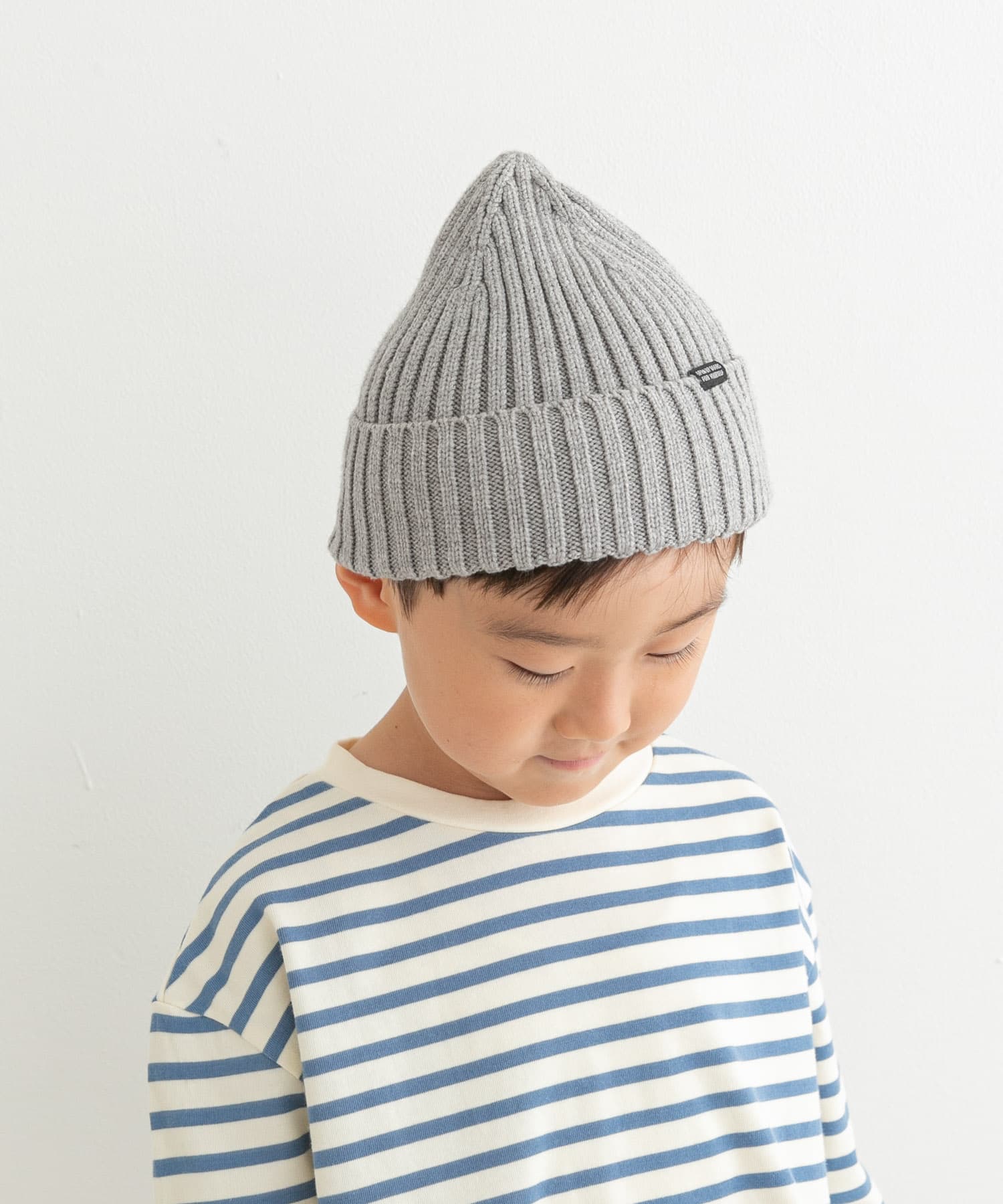 『静電気防止』抗菌糸ビーニー帽(KIDS) GRAY one
