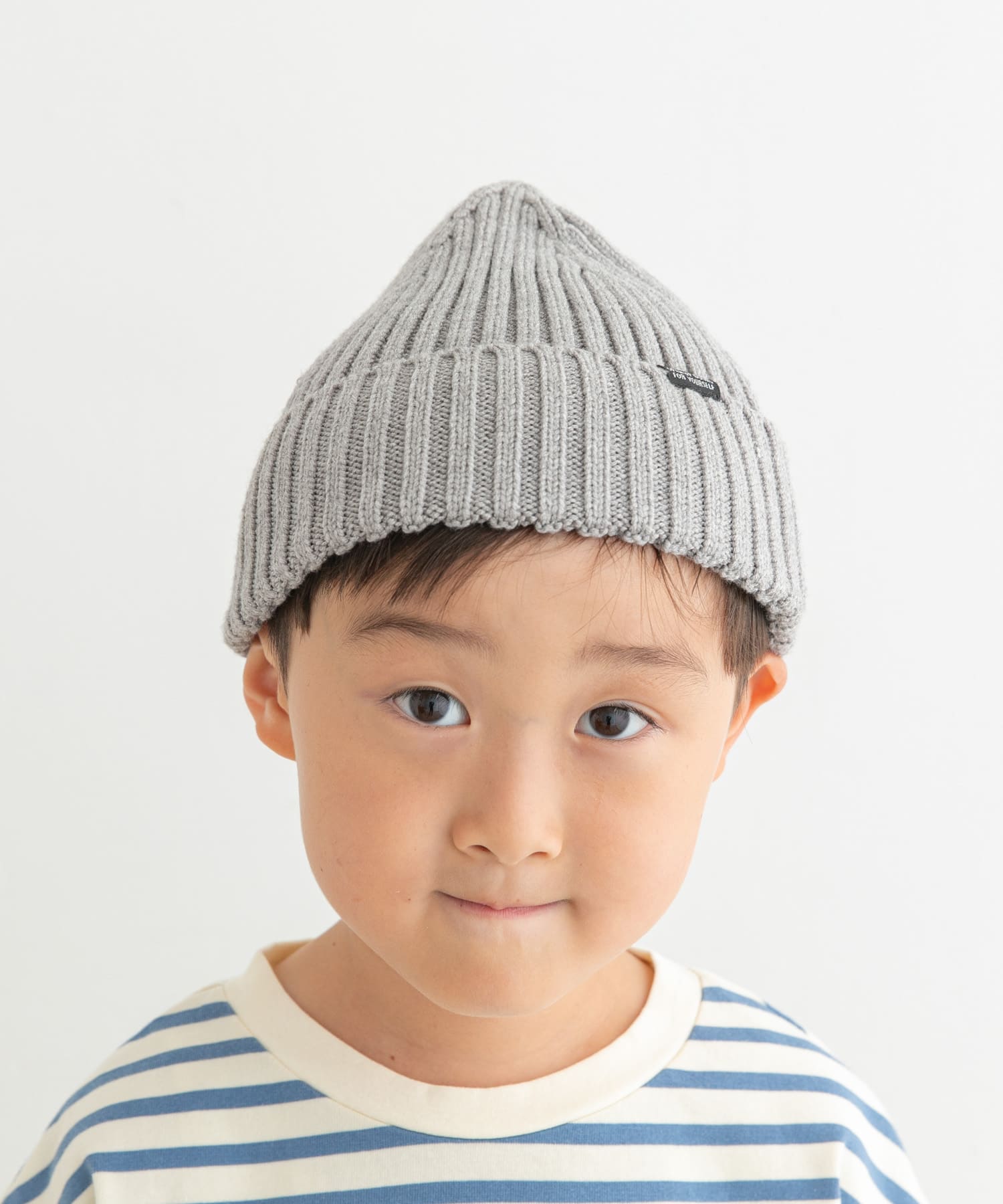 『静電気防止』抗菌糸ビーニー帽(KIDS) GRAY one