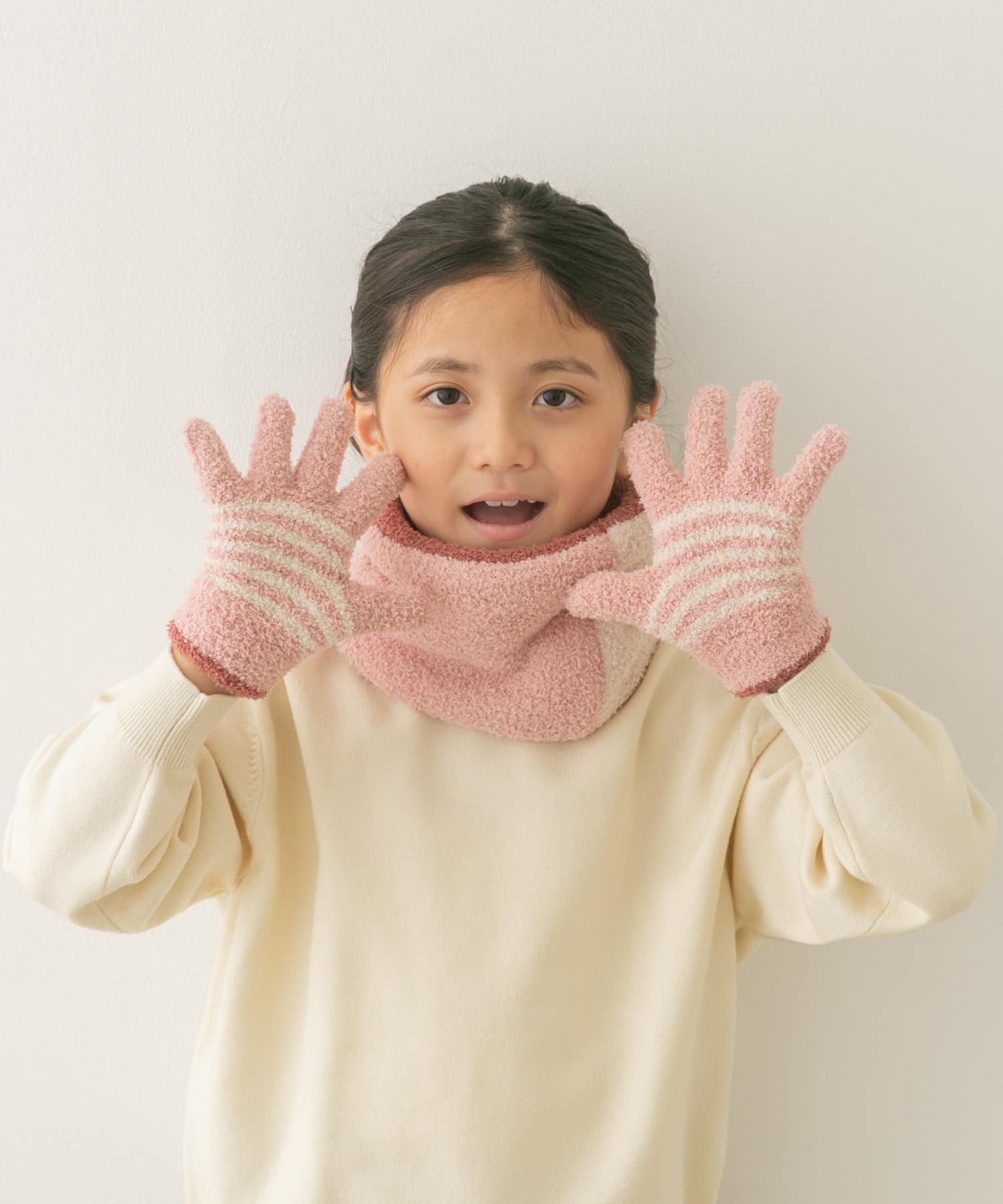 マシュマロボーダー手袋(KIDS)
