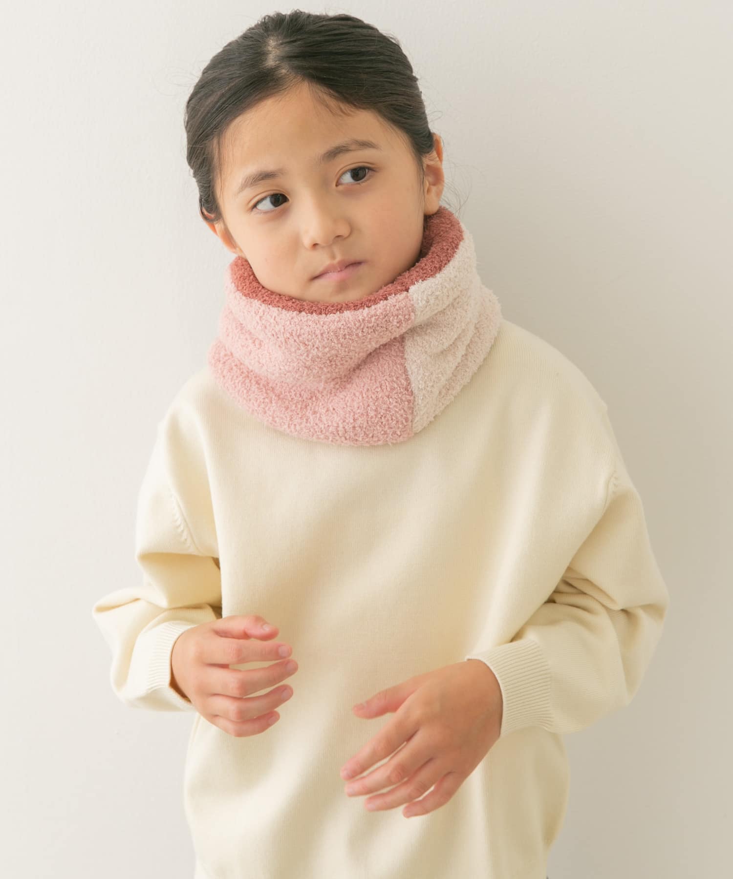 マシュマロリバージブルスヌード(KIDS) PINK one