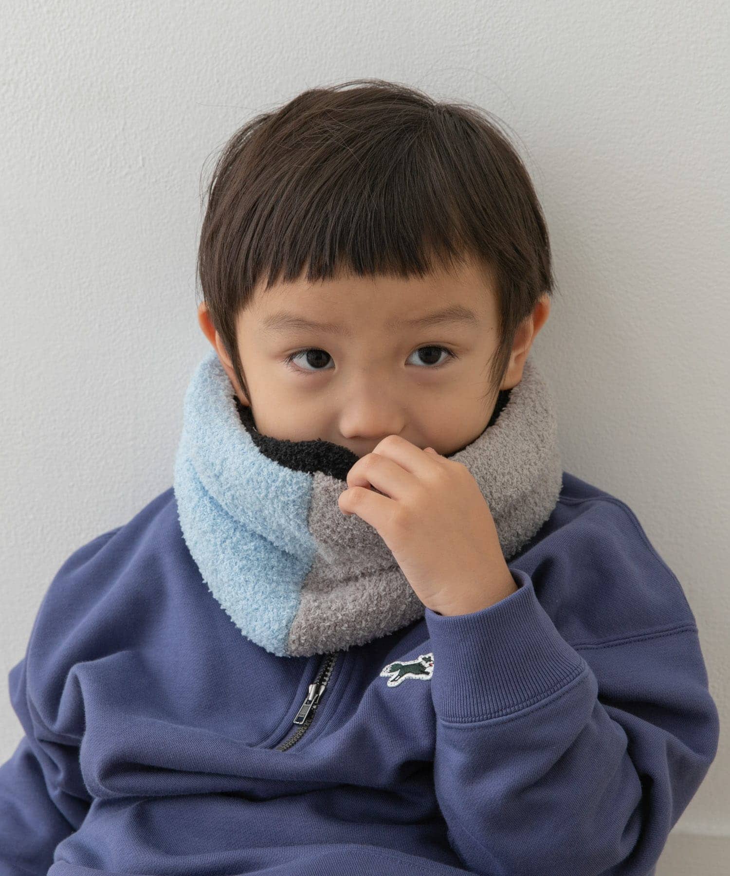 マシュマロリバージブルスヌード(KIDS) BLACK one