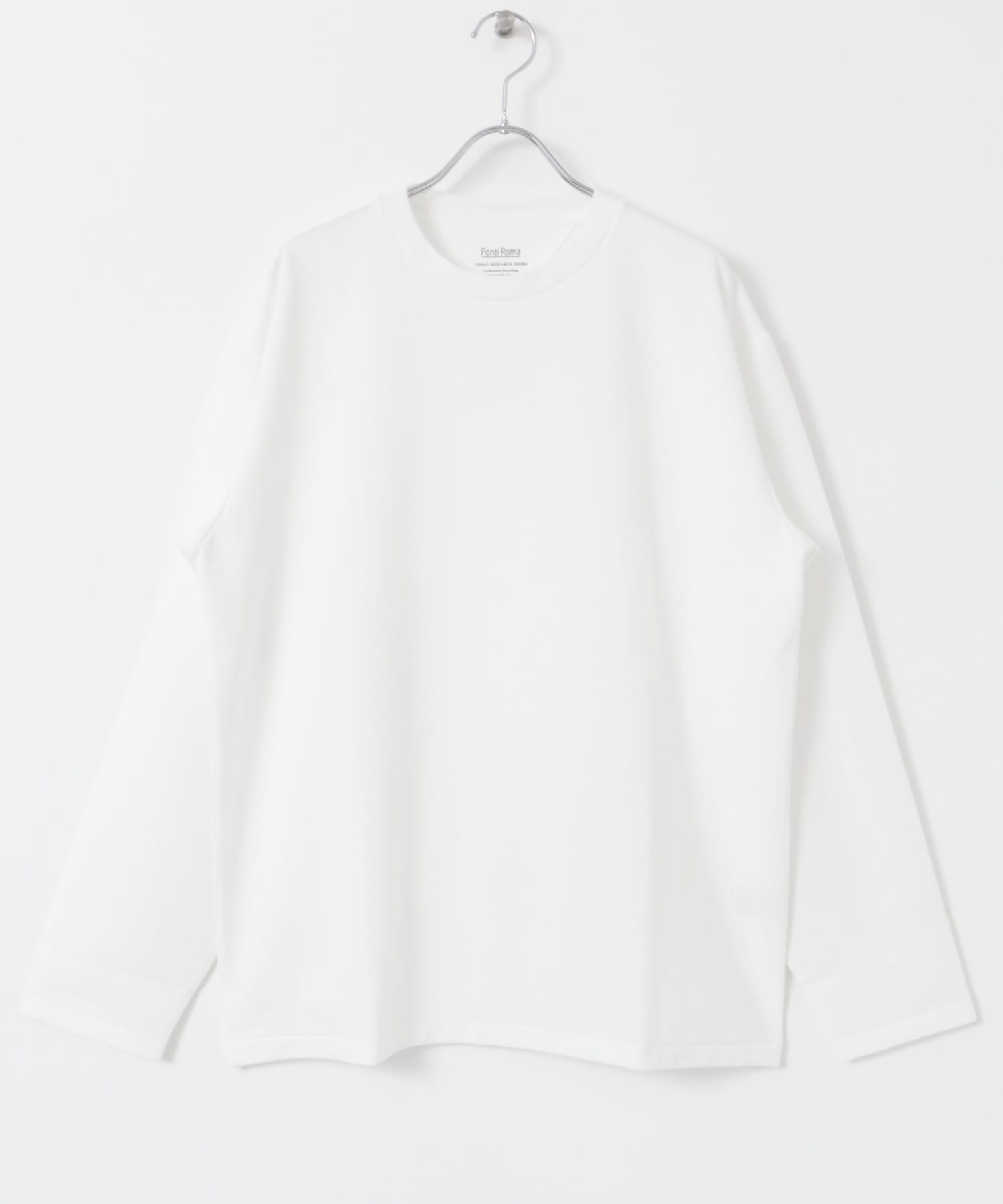 『イージーケア』ポンチ ロングスリーブ Tシャツ WHITE M