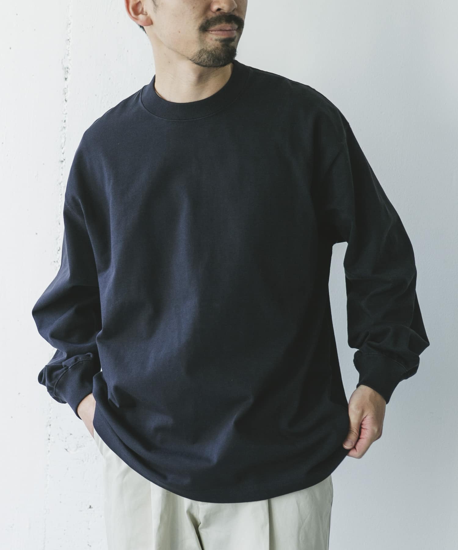 10.5オンス ヘビーウェイトロングスリーブTシャツ(M C.NAVY): トップス