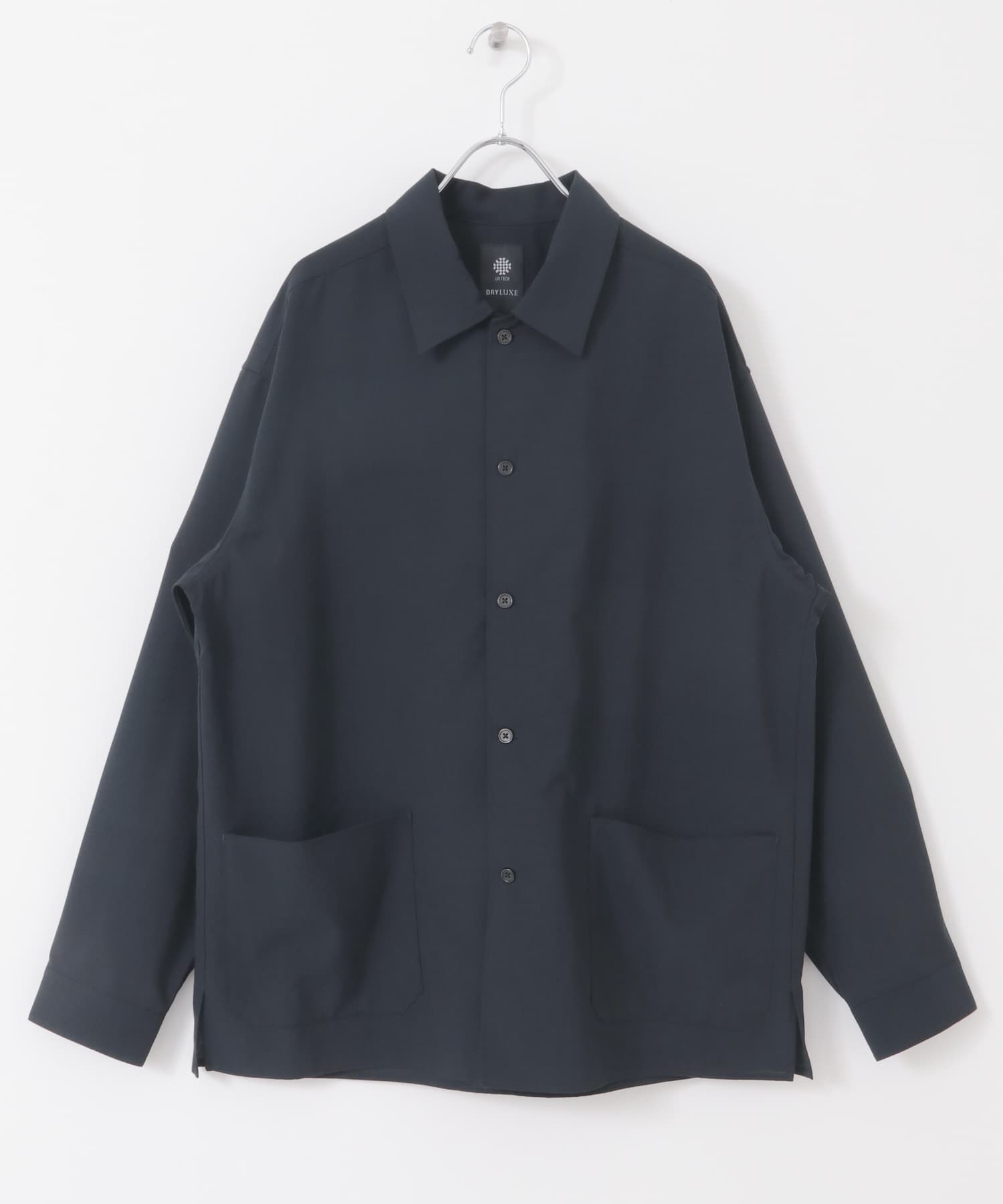 『XLサイズ/WEB限定』『UR TECH DRYLUXE』 LONG-SLEEVE SHIRTS NAVY M