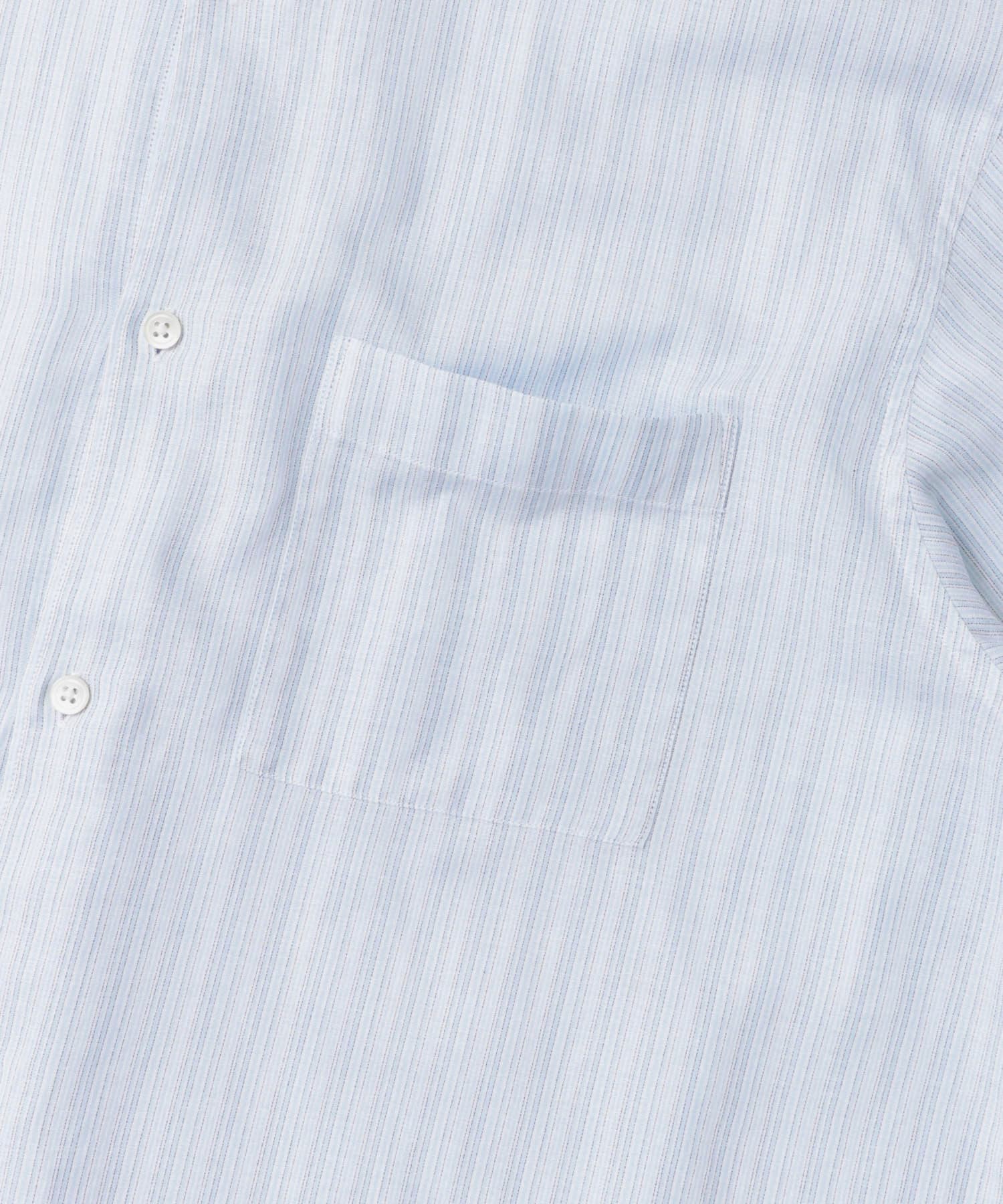 シアーボイルストライプロングスリーブシャツ BLUE M