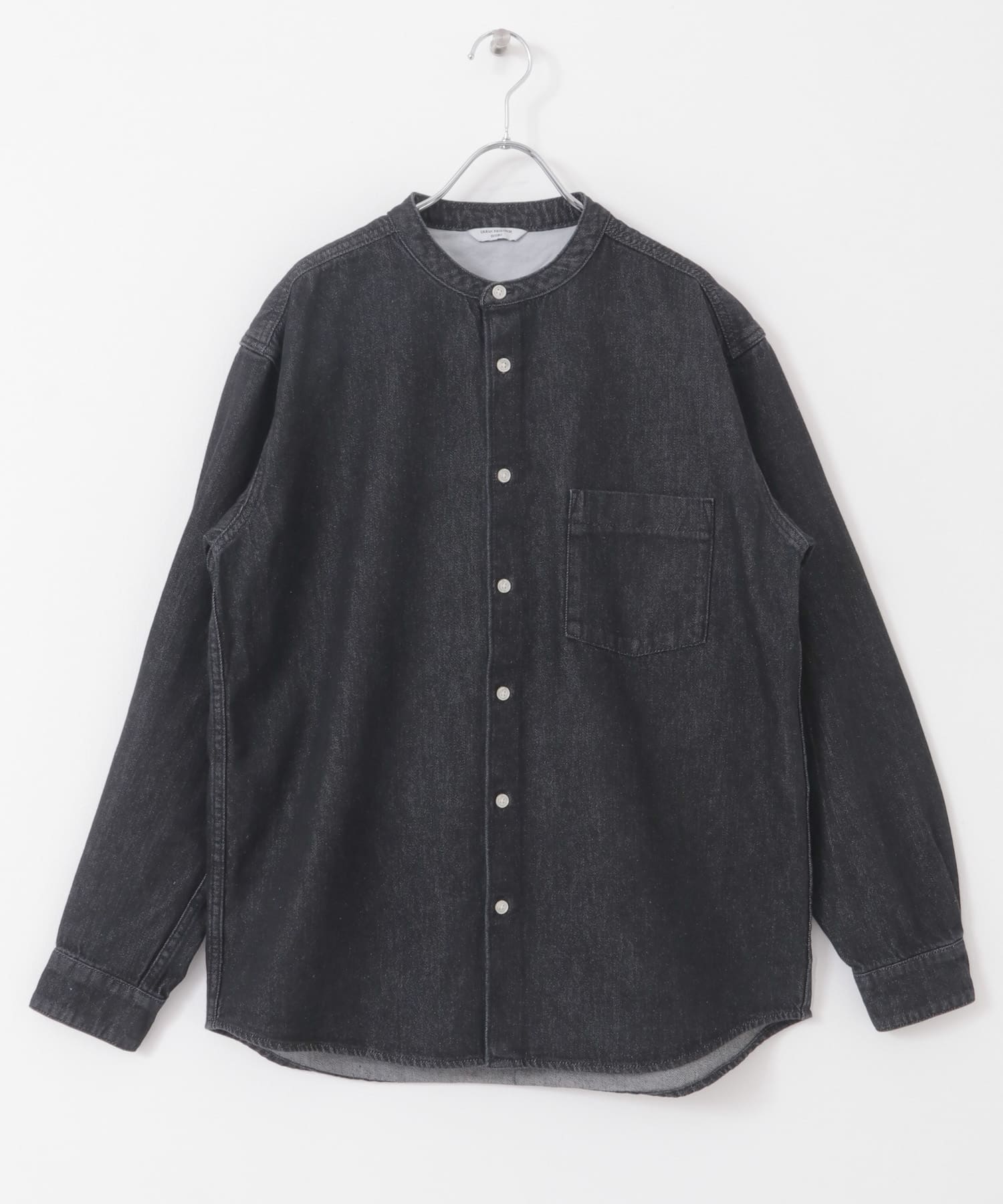 デニムバンドカラーシャツ BLACK M