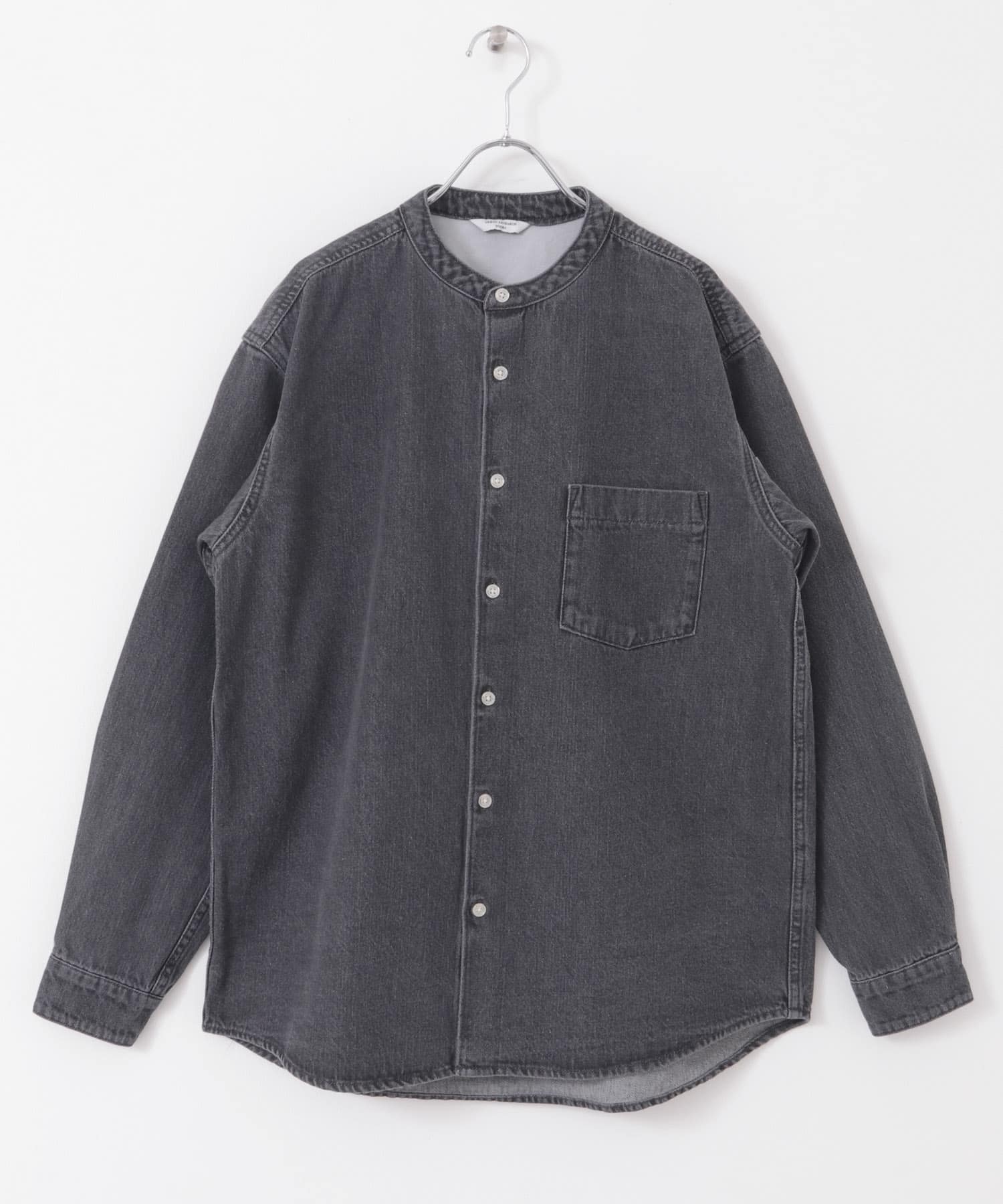 デニムバンドカラーシャツ GRAY M