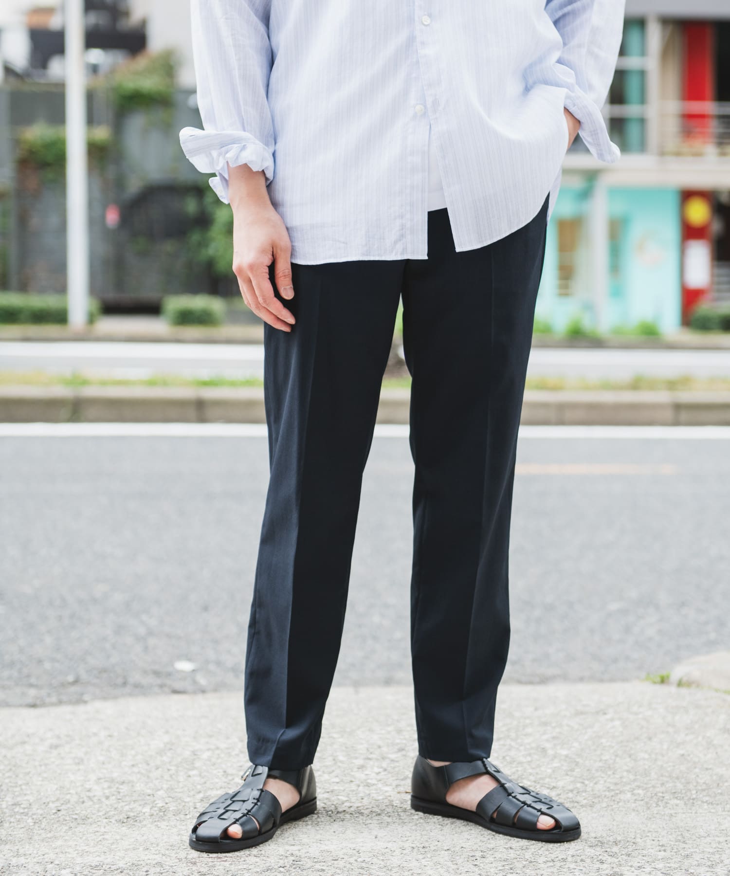 『UR TECH DRYLUXE』『イージーケア/速乾/UVカット』テーパードパンツ