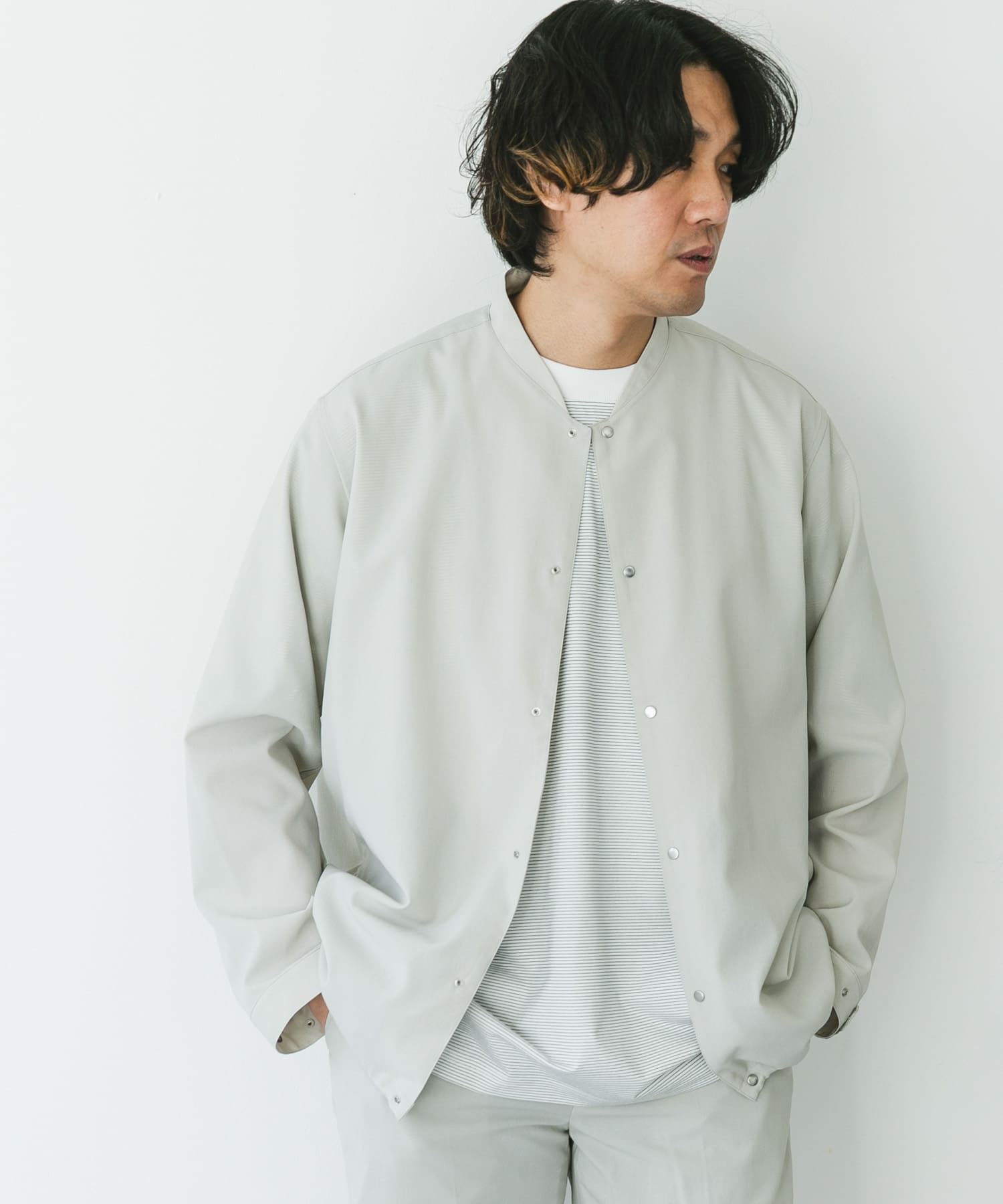 『UR TECH DRYLUXE』『イージーケア/速乾/UVカット』ノーカラーブルゾン