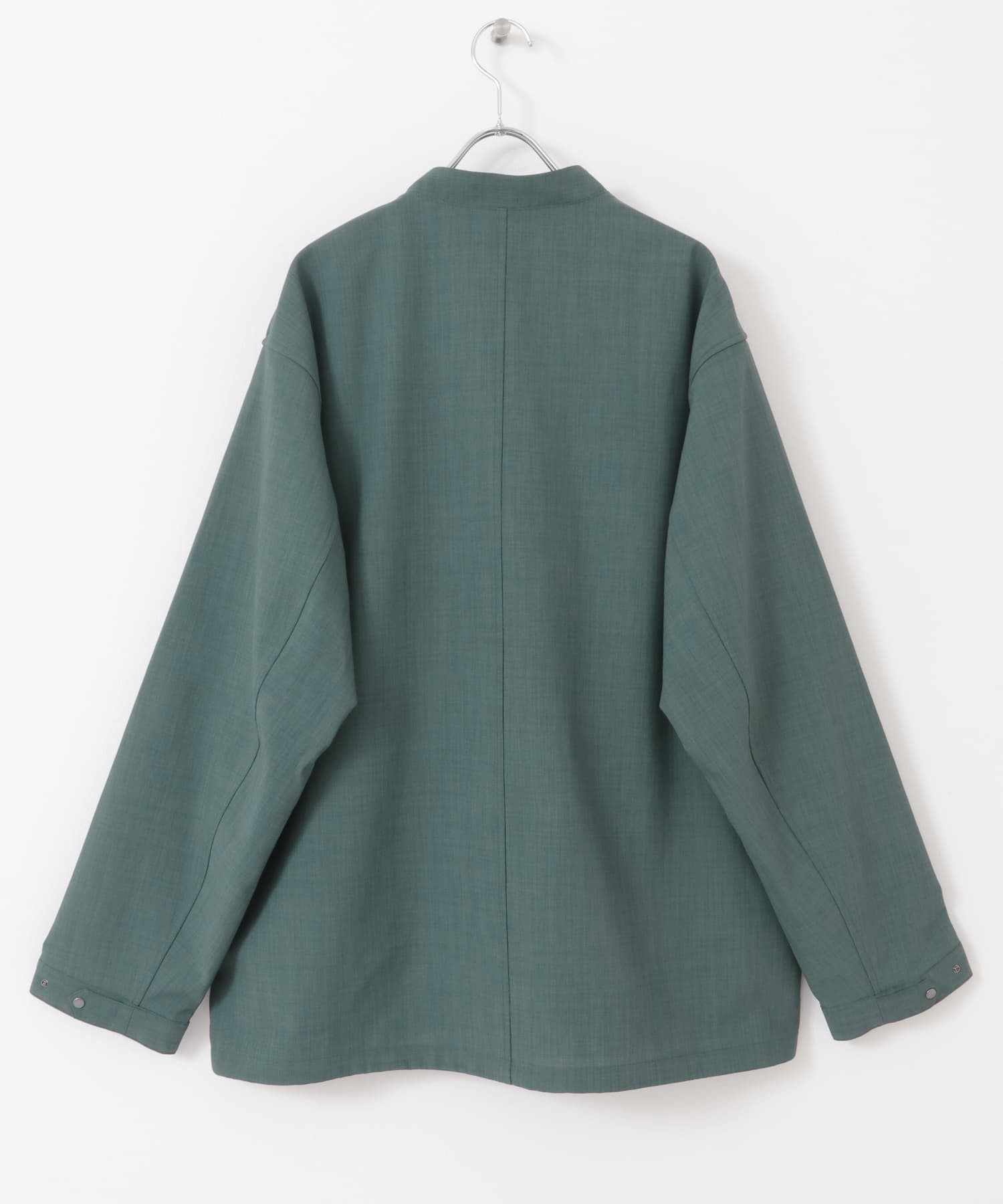 『UR TECH DRYLUXE』『イージーケア/速乾/UVカット』ノーカラーブルゾン BLUE GREEN M