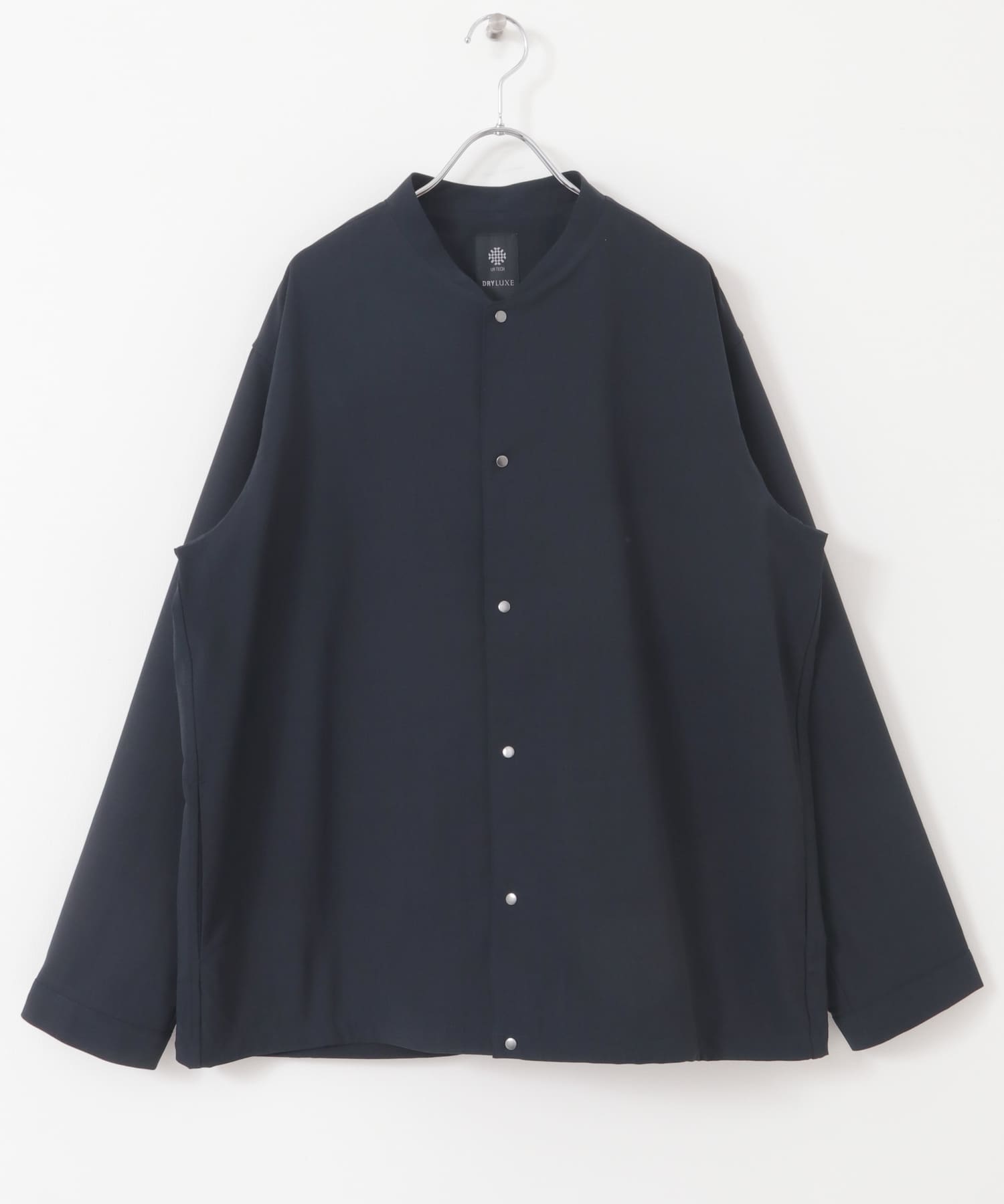 『UR TECH DRYLUXE』『イージーケア/速乾/UVカット』ノーカラーブルゾン NAVY M