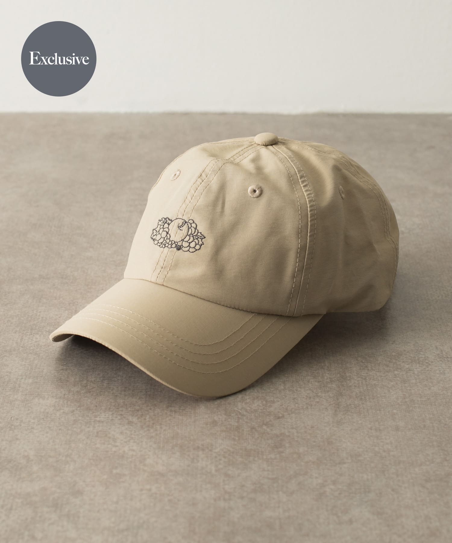 『別注』FRUIT OF THE LOOM×DOORS　刺繍キャップ BEIGE -