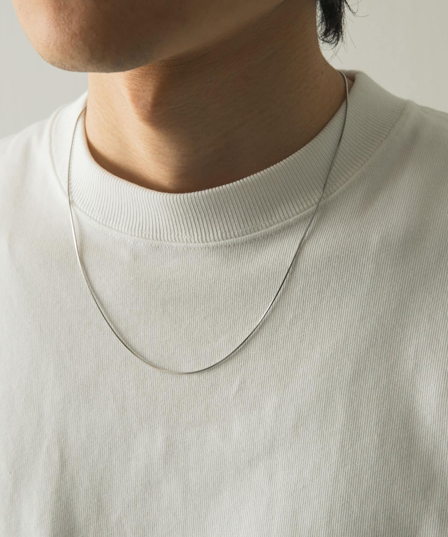 角スネークネックレス SILVER -