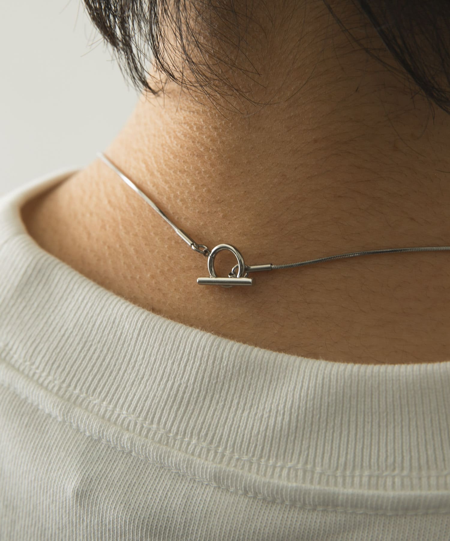 角スネークネックレス SILVER -