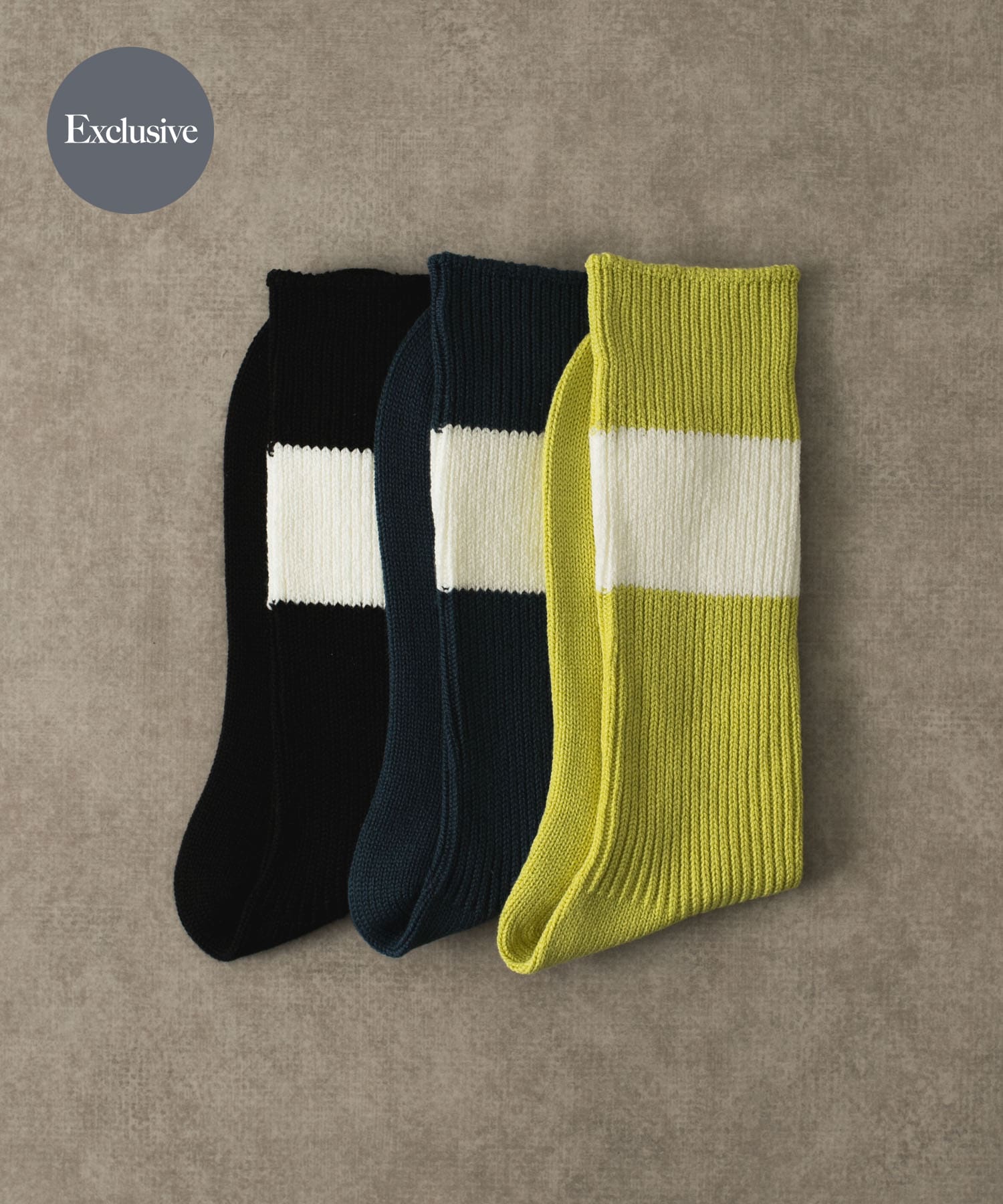 『別注』Anonymous Ism×DOORS　シックストライプクルー YELLOW -