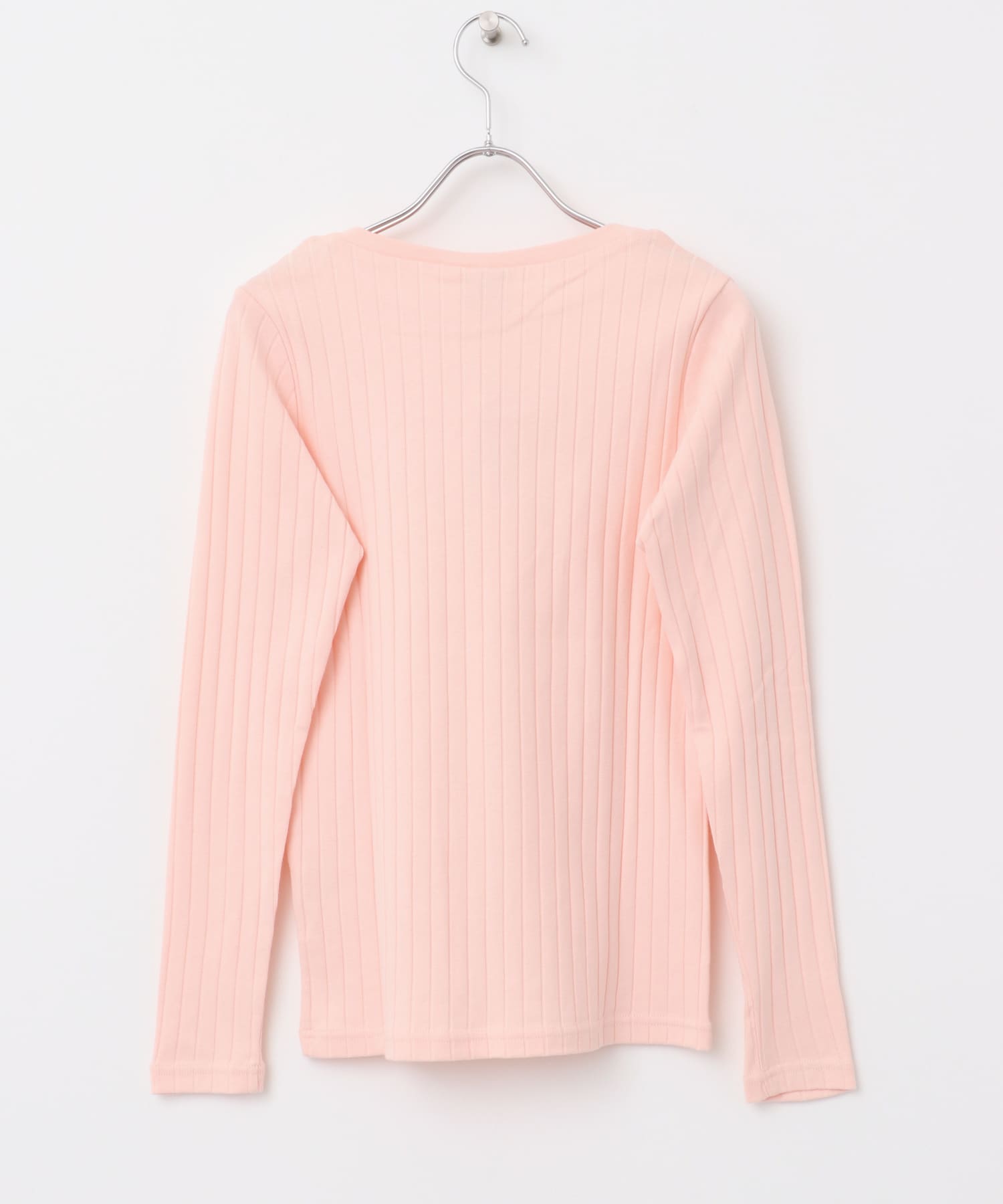 針抜き長袖カットソー PINK M