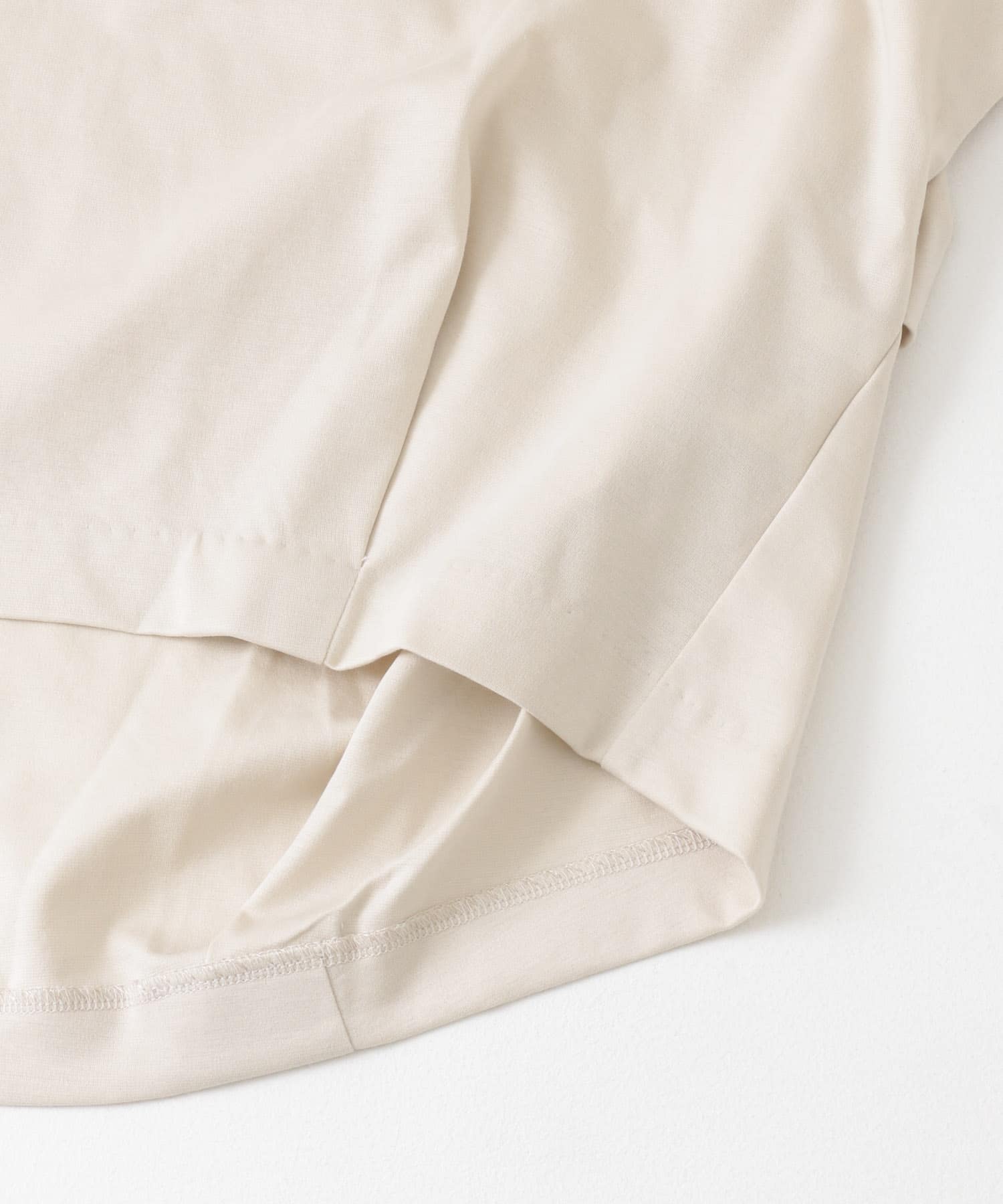 コットンバックタック7分袖プルオーバー CREAM M