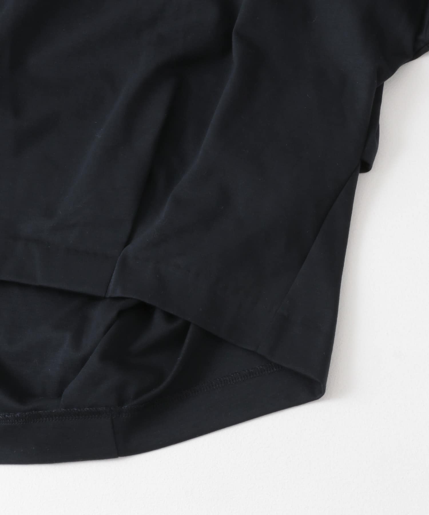 コットンバックタック7分袖プルオーバー NAVY M