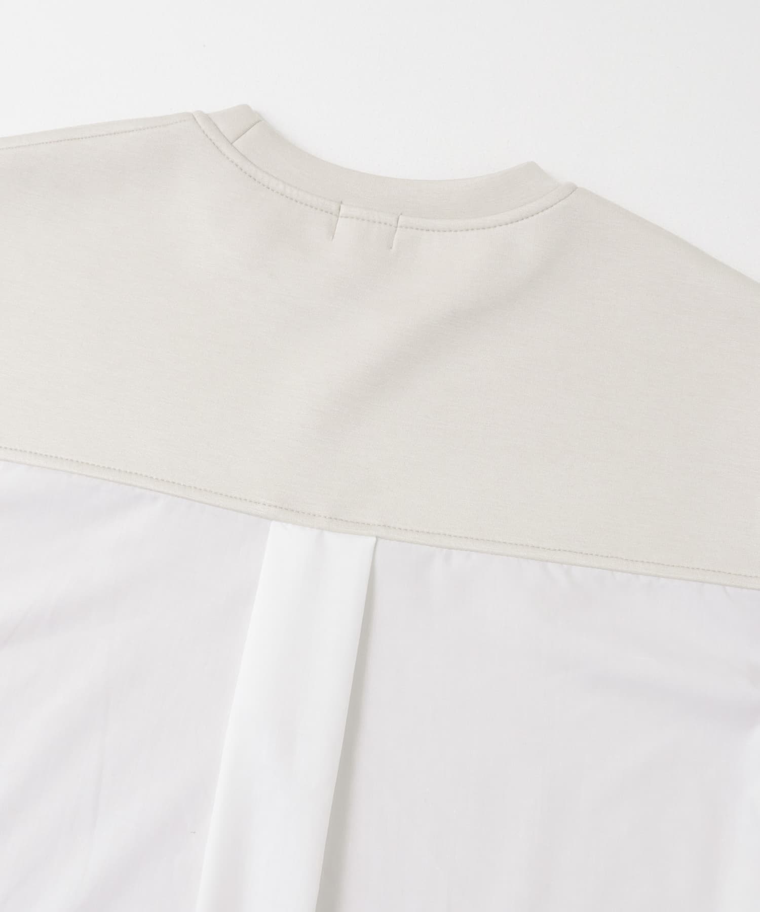 ダンボール布帛切替プルオーバー L.BEIGE M