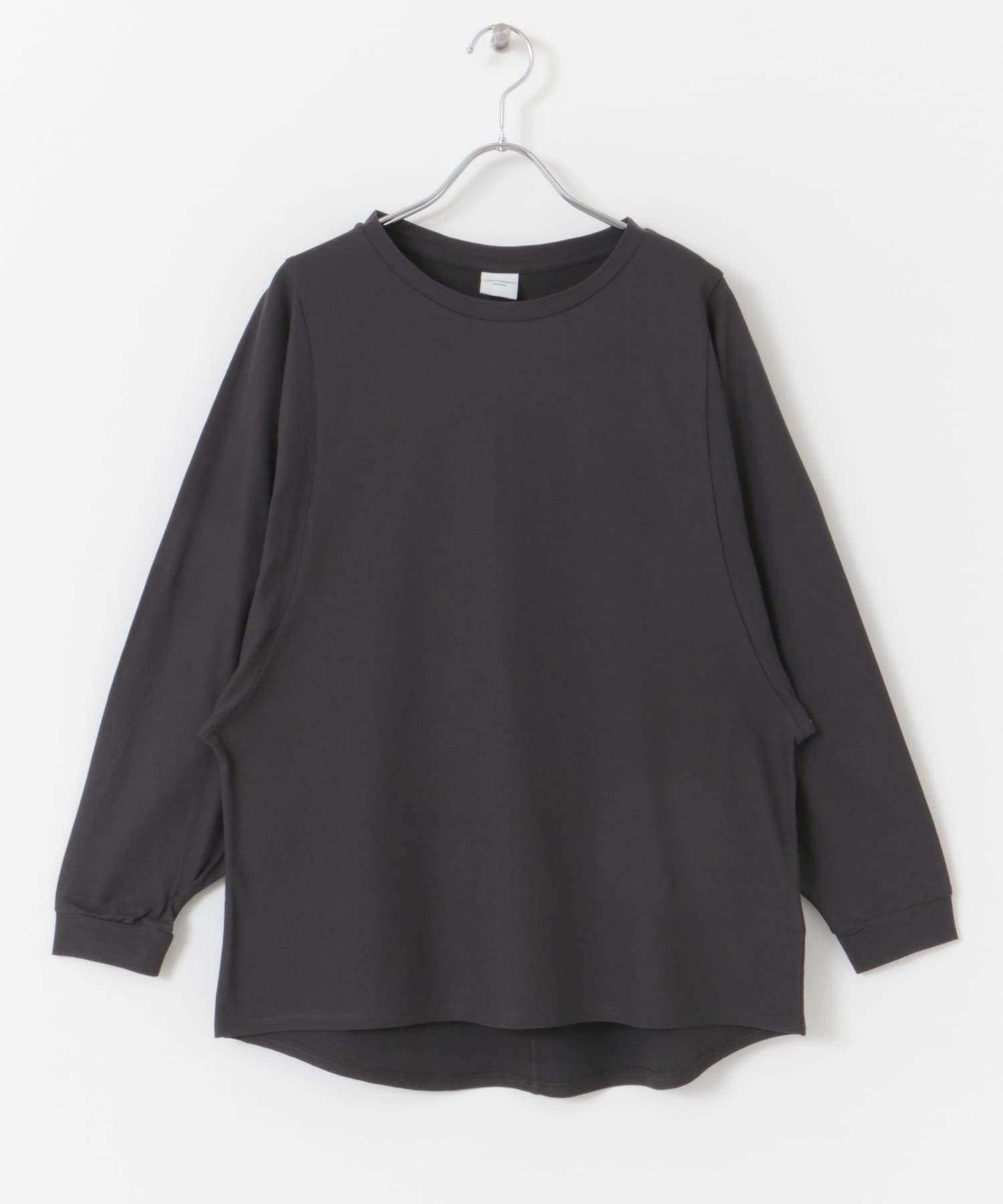 ドルマンルーズロングTシャツ CHARCOAL M