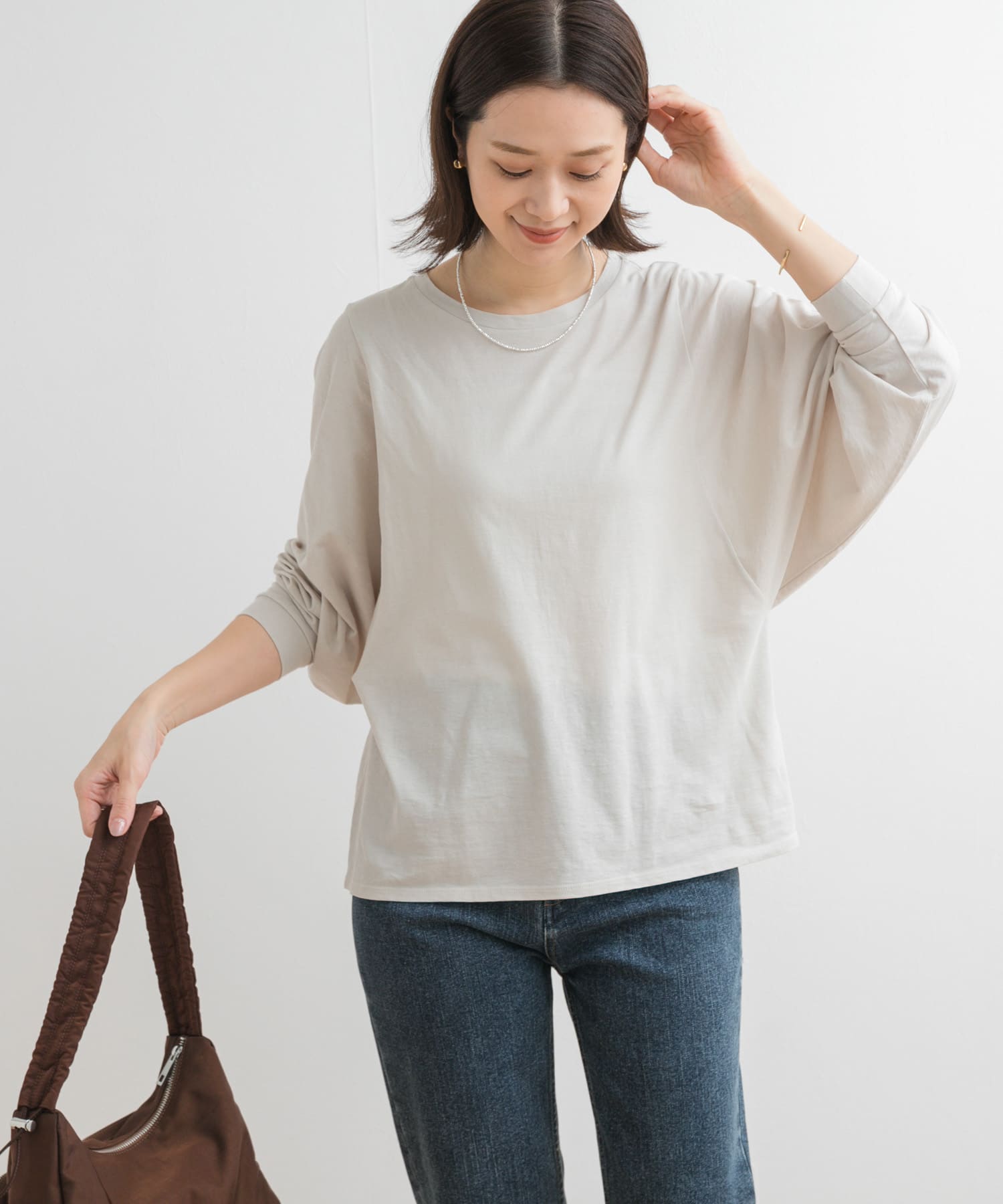 ドルマンルーズロングTシャツ