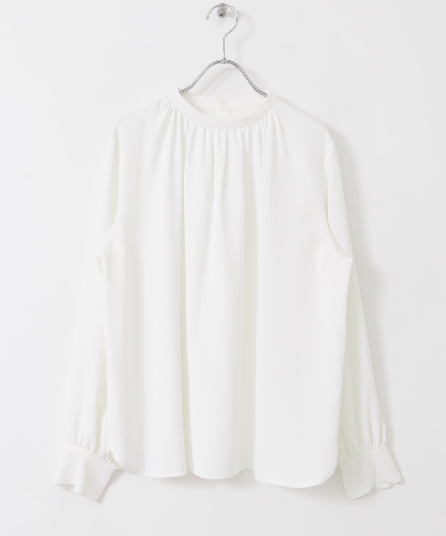 フロントギャザーブラウス OFF WHITE M
