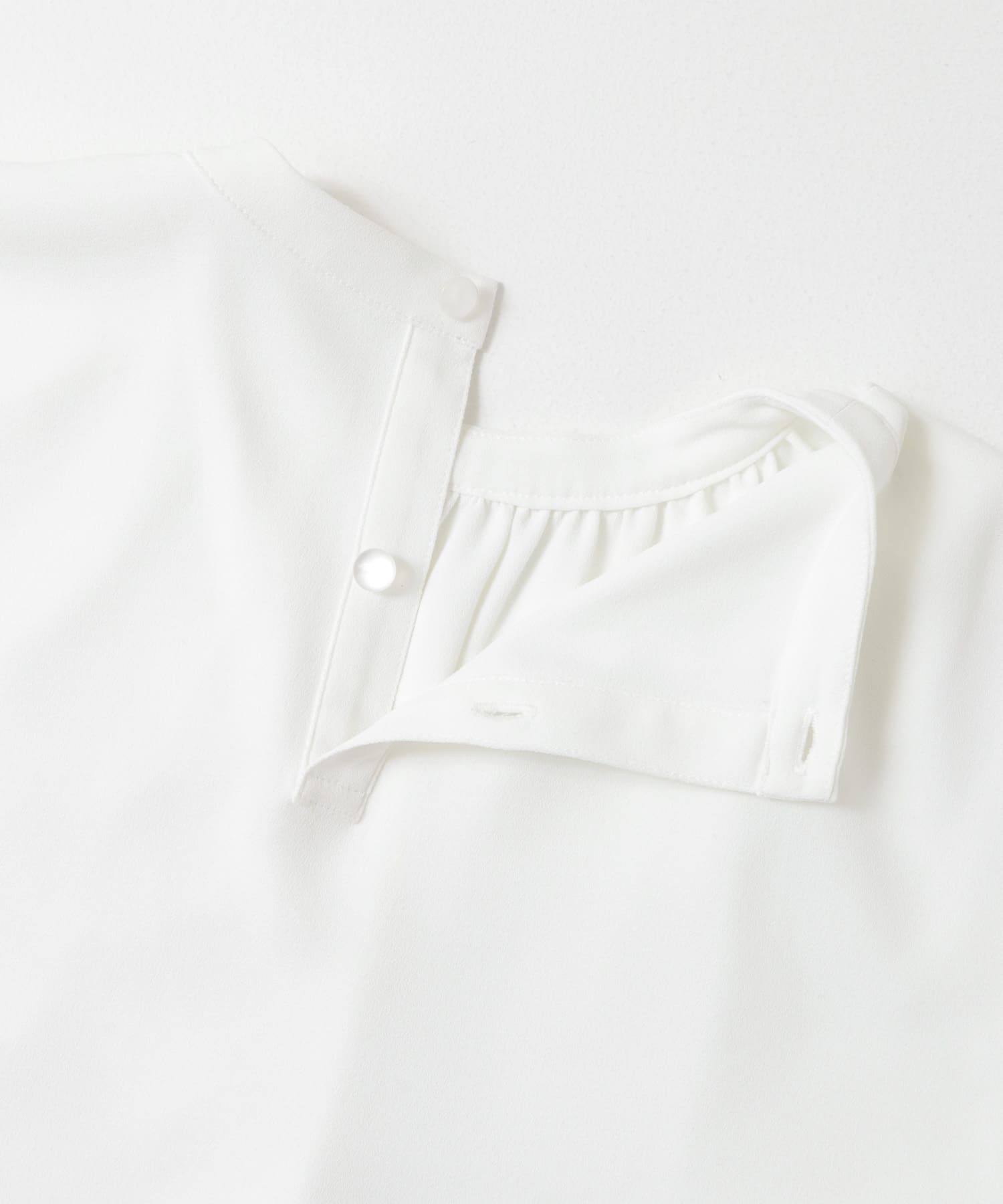 フロントギャザーブラウス OFF WHITE M
