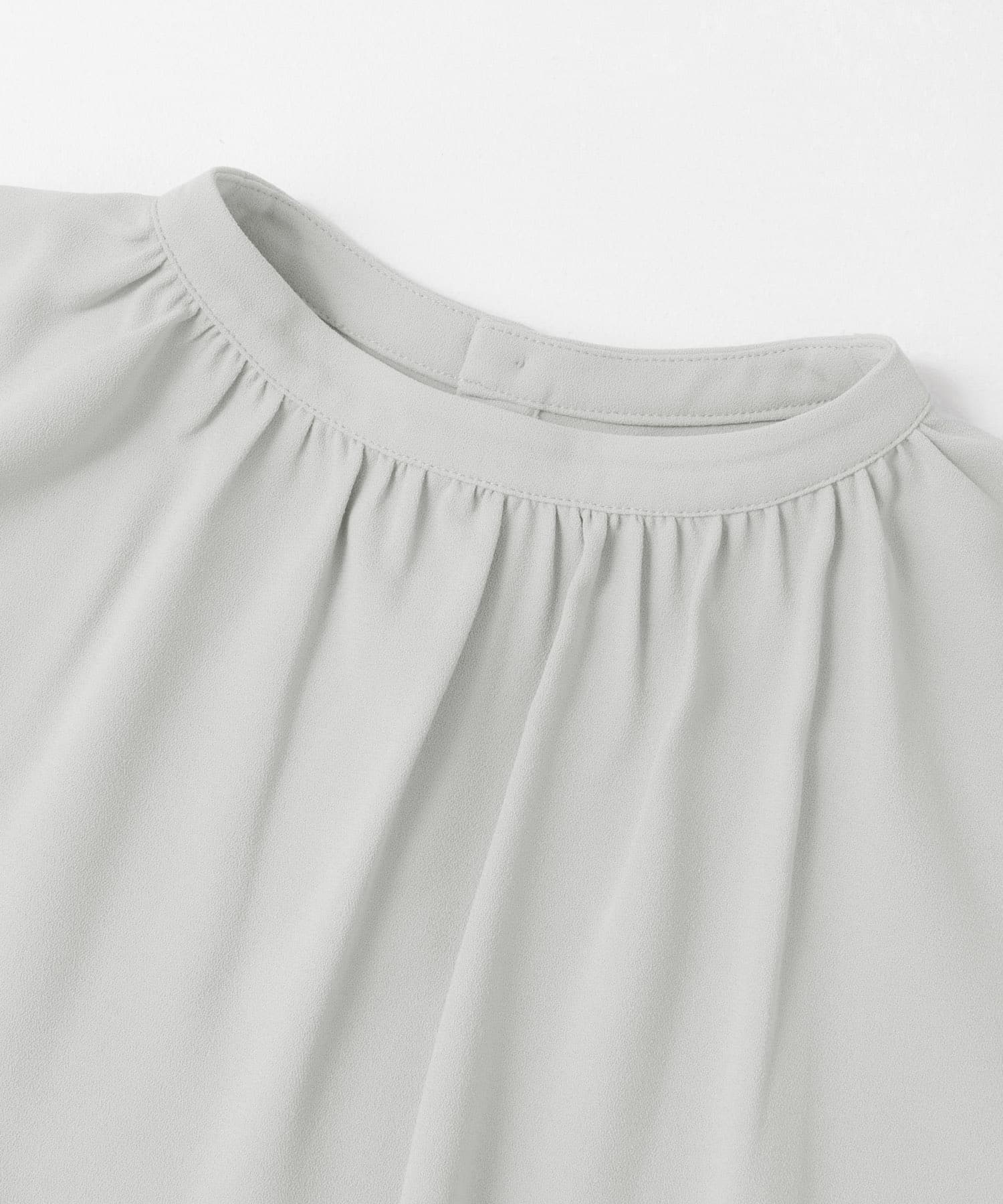 フロントギャザーブラウス LIGHT GRAY M