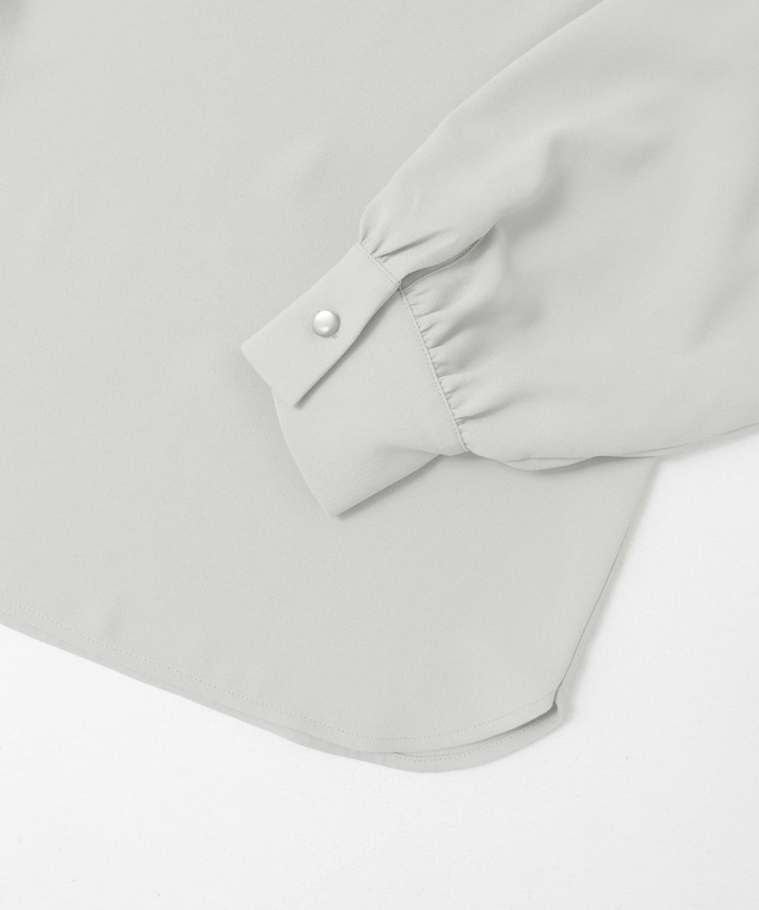フロントギャザーブラウス LIGHT GRAY M