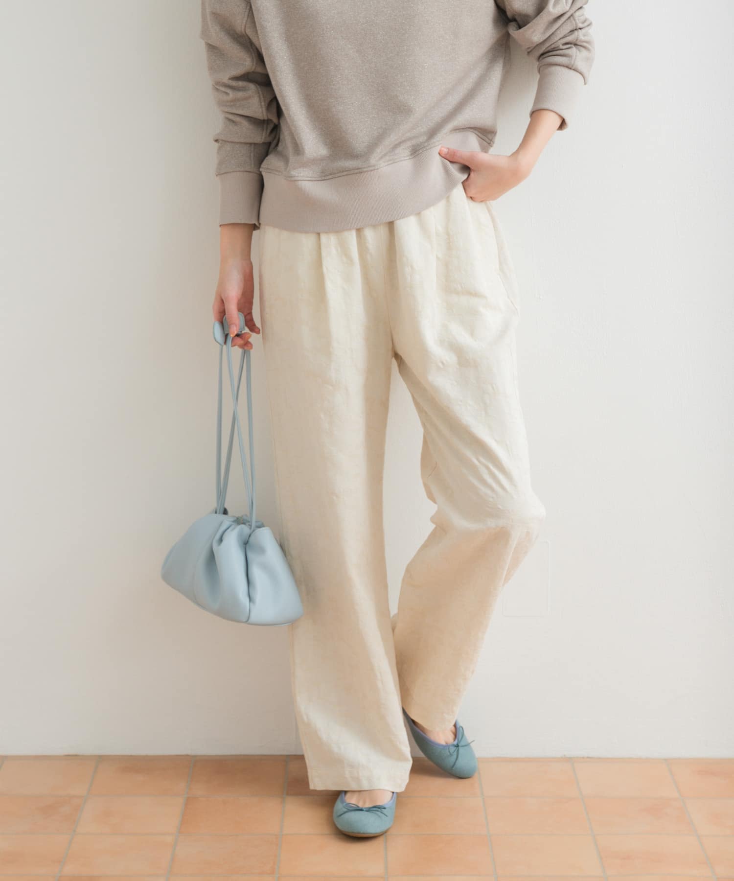 ジャガードイージーパンツ